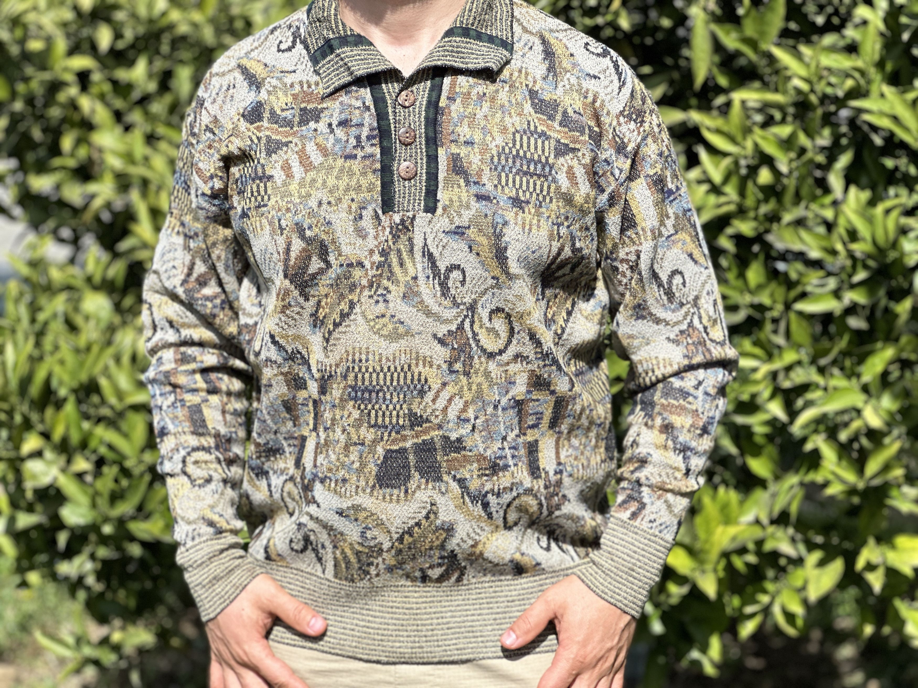 Missoni Missoni Sport Floral Polo Neck Cardigan Sweater Size M 50 Size US M / EU 48-50 / 2 - 2 Thumbnail