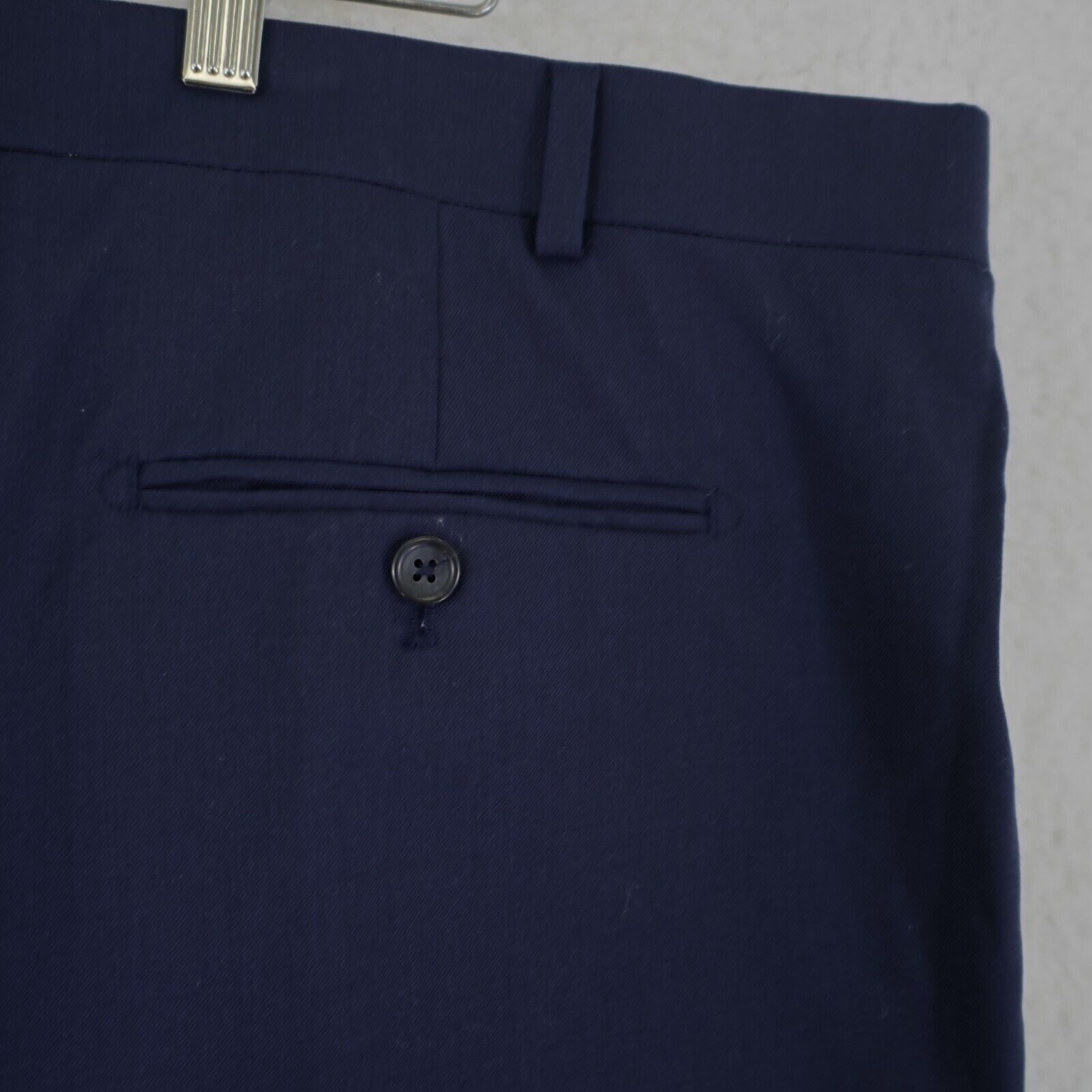 Joseph Abboud Joseph Abboud Joe 48/31 Blue Wool Flat Front High Rise Dress Size 48R - 4 Thumbnail