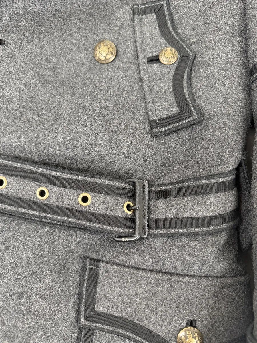 Dolce & Gabbana AW2009 Dolce & Gabbana Grey Wool Officer Trench Coat Size US M / EU 48-50 / 2 - 12 Thumbnail