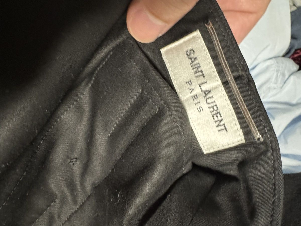 Saint Laurent Paris Saint Laurent Black Le Smoking pants in grain de poudre Size US 34 / EU 50 - 9 Thumbnail