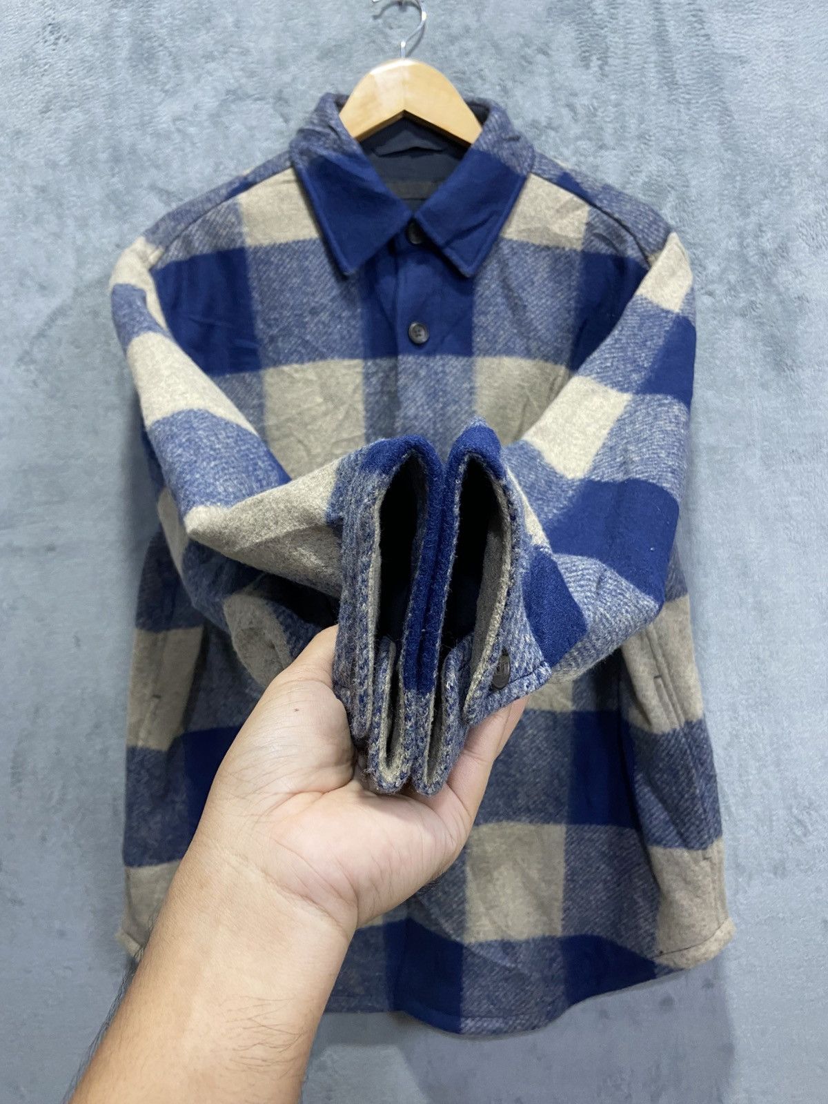 Uniqlo Uniqlo Wool Plaid Flannel Jacket Size US L / EU 52-54 / 3 - 4 Thumbnail