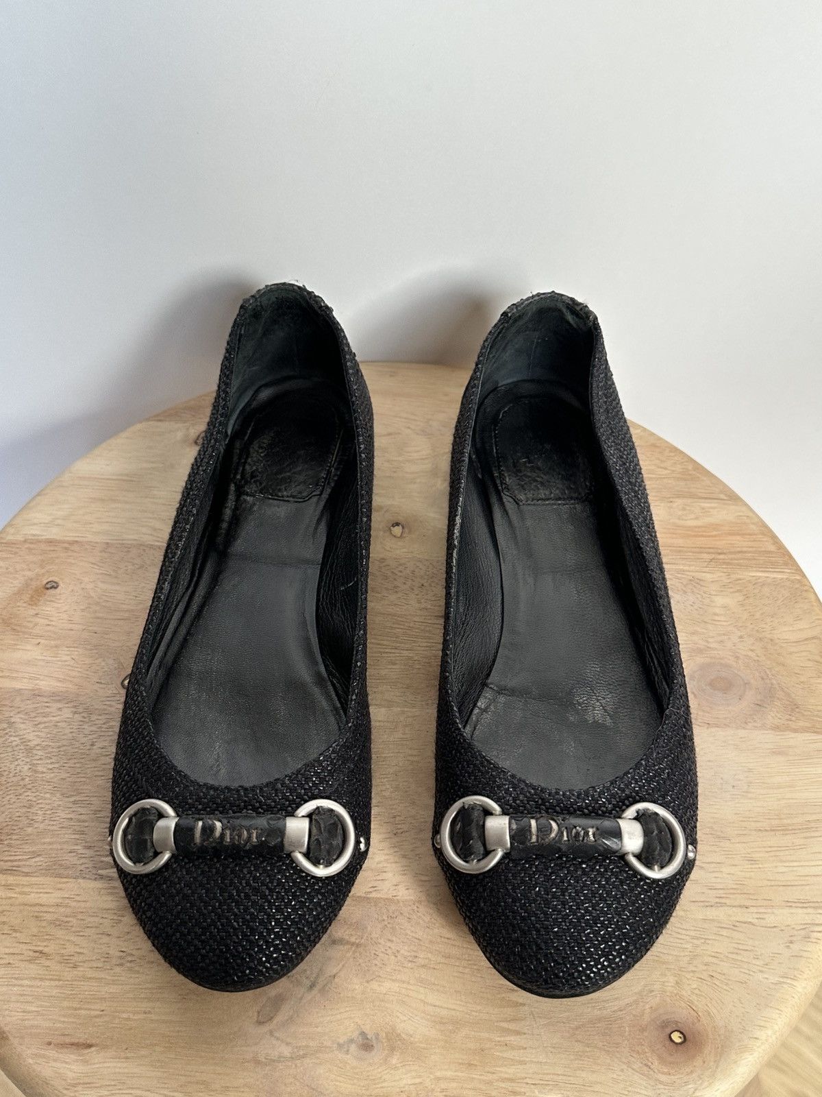 Dior Dior leather cloth ballet flats Size US 6 / IT 36 - 8 Thumbnail