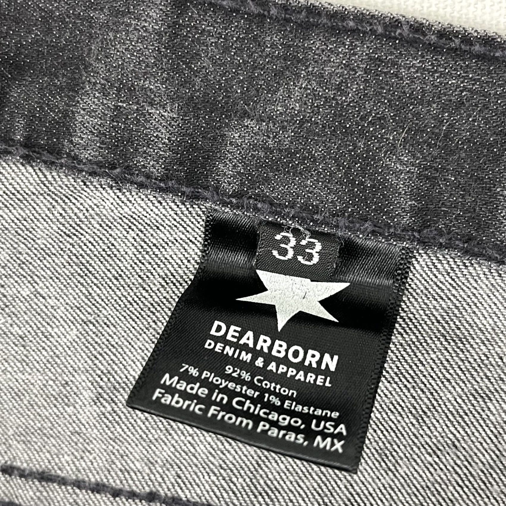 Vintage Dearborn Jeans Mens 33 x 28 Slim Straight Washed Gray Stretch USA Size US 33 - 2 Thumbnail