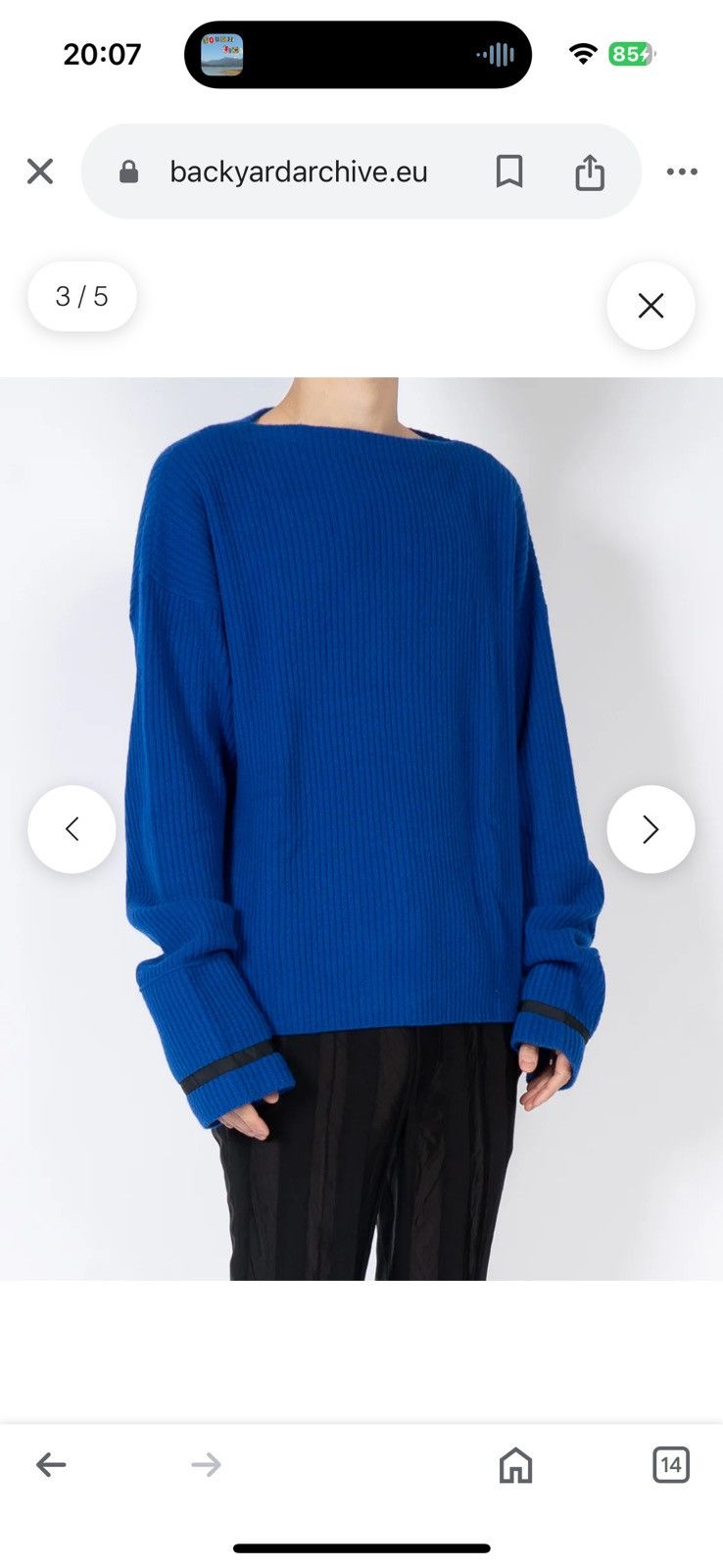 Haider Ackermann Stunning blue oversized Haider Ackermann top (fits S-XXL) Size US S / EU 44-46 / 1 - 7 Thumbnail