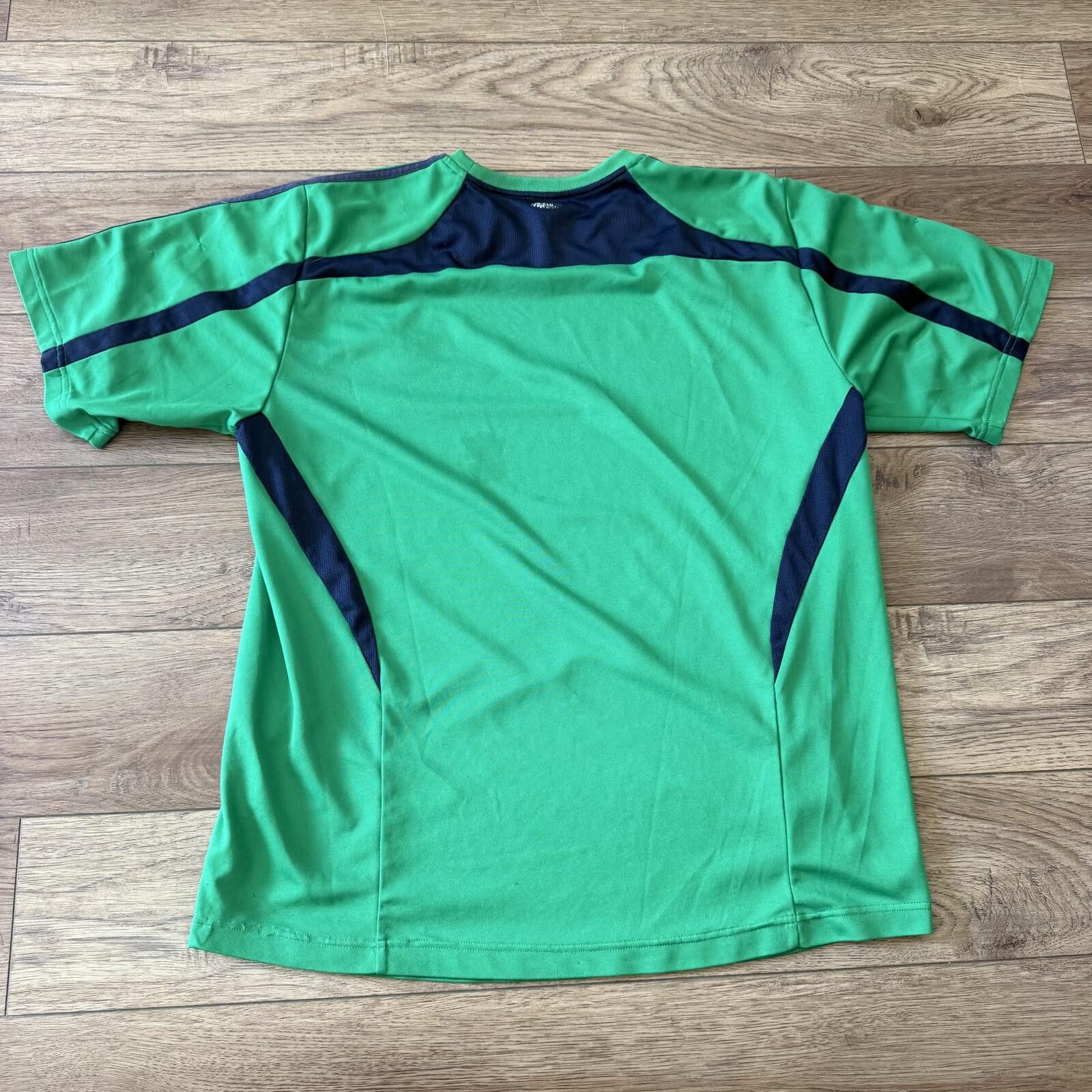 Adidas Vintage Y2K Adidas Clima 365 Cool Green Navy Atheltic Shirt Size US L / EU 52-54 / 3 - 12 Thumbnail