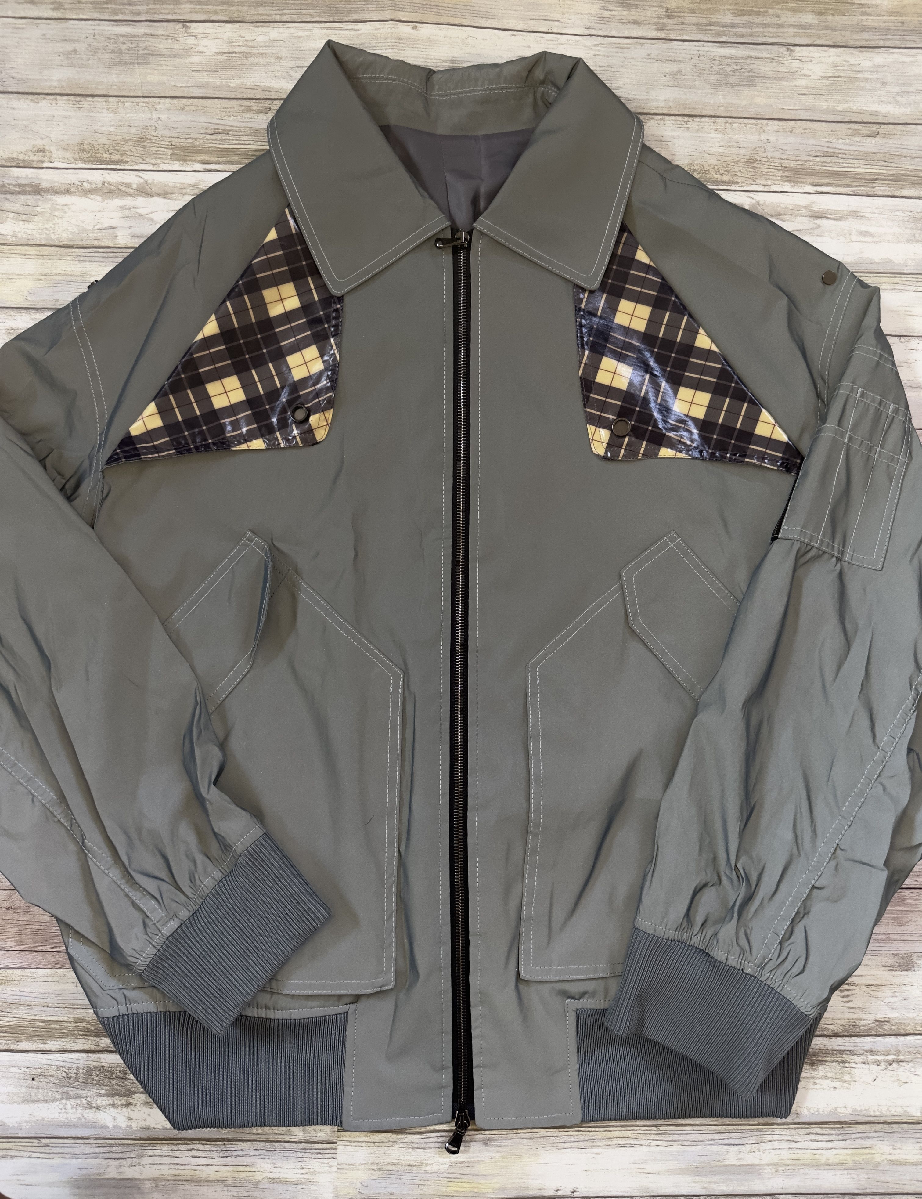 Wooyoungmi Contrast Plaid Bomber Jacket Size US M / EU 48-50 / 2 - 6 Thumbnail