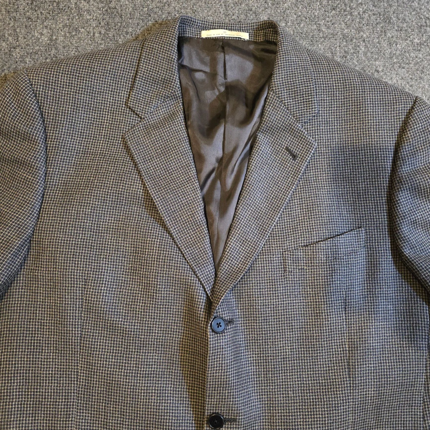 Joseph Abboud Joseph Abboud Blazer Men 46 Gray Wool Silk Tweed 3 Button Career Sport Coat Jacket Coat Blazer Size 46R - 2 Thumbnail