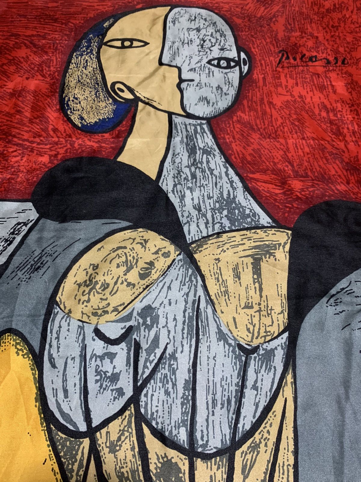 Vintage Vintage Picasso 90's Art Deco Scarf Size ONE SIZE - 7 Thumbnail