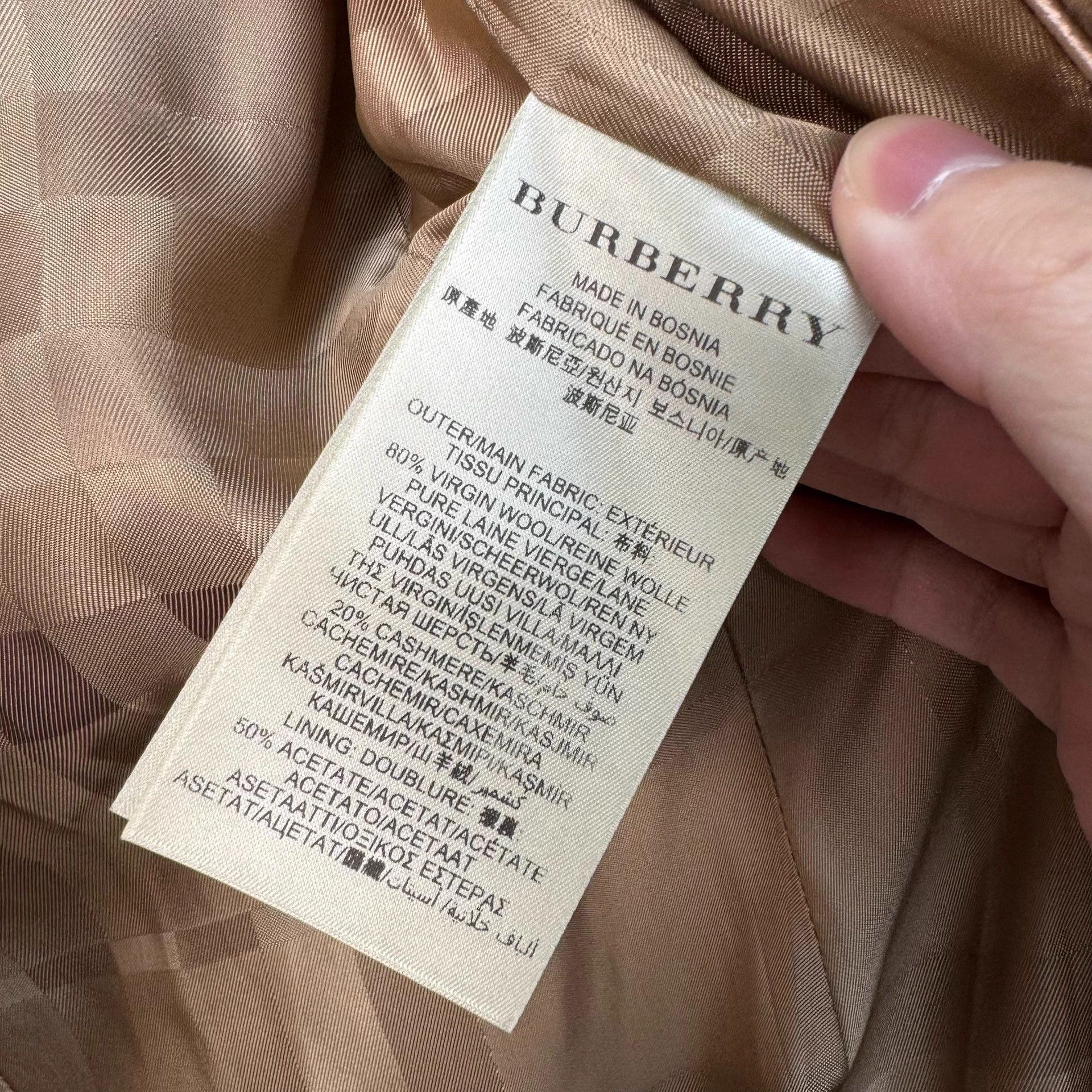 Burberry Burberry Camel Wool Double-Breasted Coat UK2 98New Size XXS / US 00 / IT 34 - 6 Thumbnail