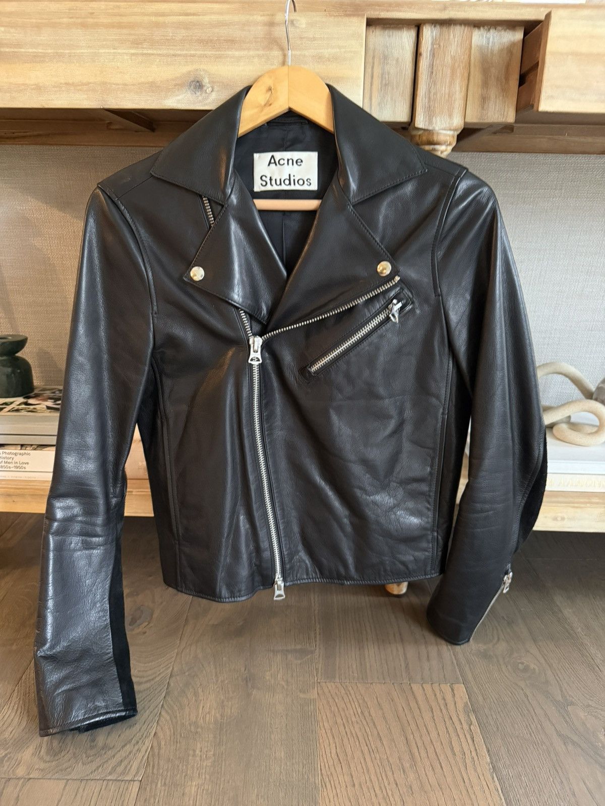 Acne Studios Leather and Suede Acne Studios Biker Jacket- Men’s Size 44 Size US S / EU 44-46 / 1 - 1 Thumbnail