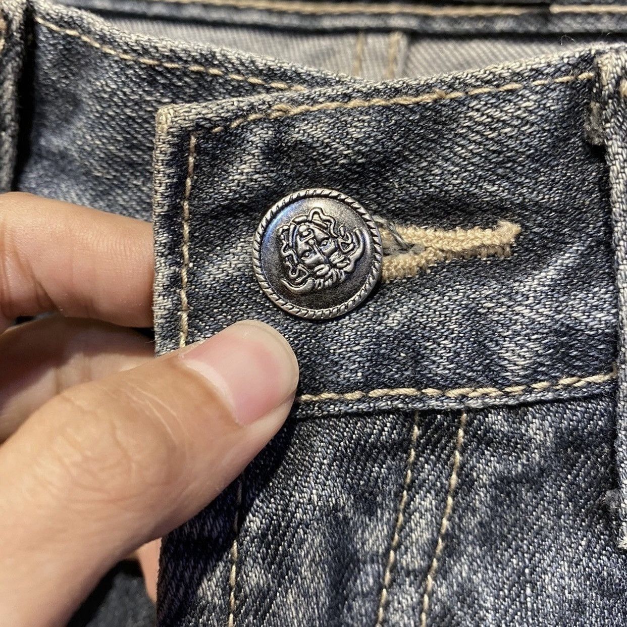 Versace Jeans Couture Vintage Versace Jeans Couture Black Denim Jeans Size US 30 / EU 46 - 8 Thumbnail