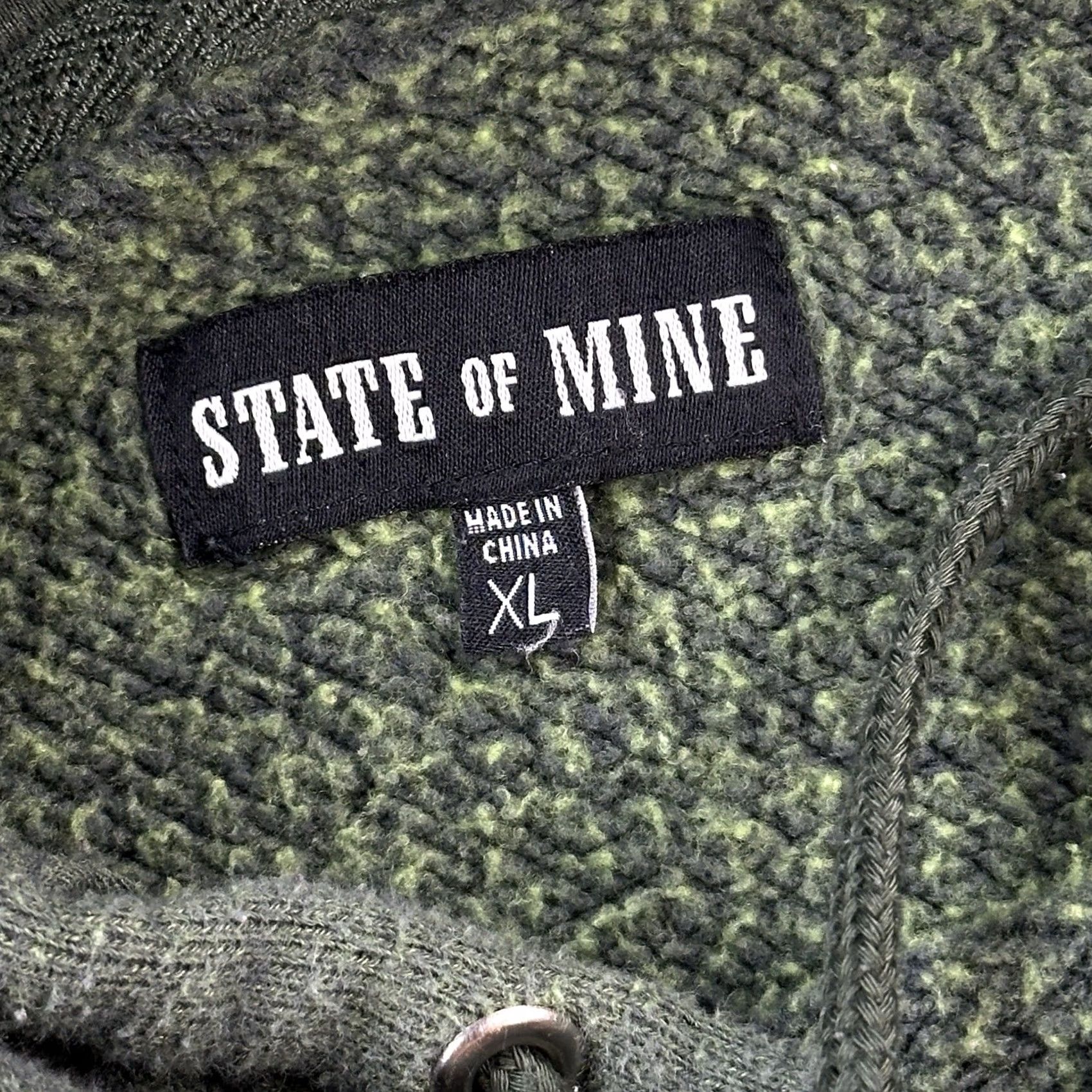 Vintage State of Mine Hoodie Mens XL Green California Logo Spellout Pullover Sweatshirt Size US XL / EU 56 / 4 - 5 Thumbnail
