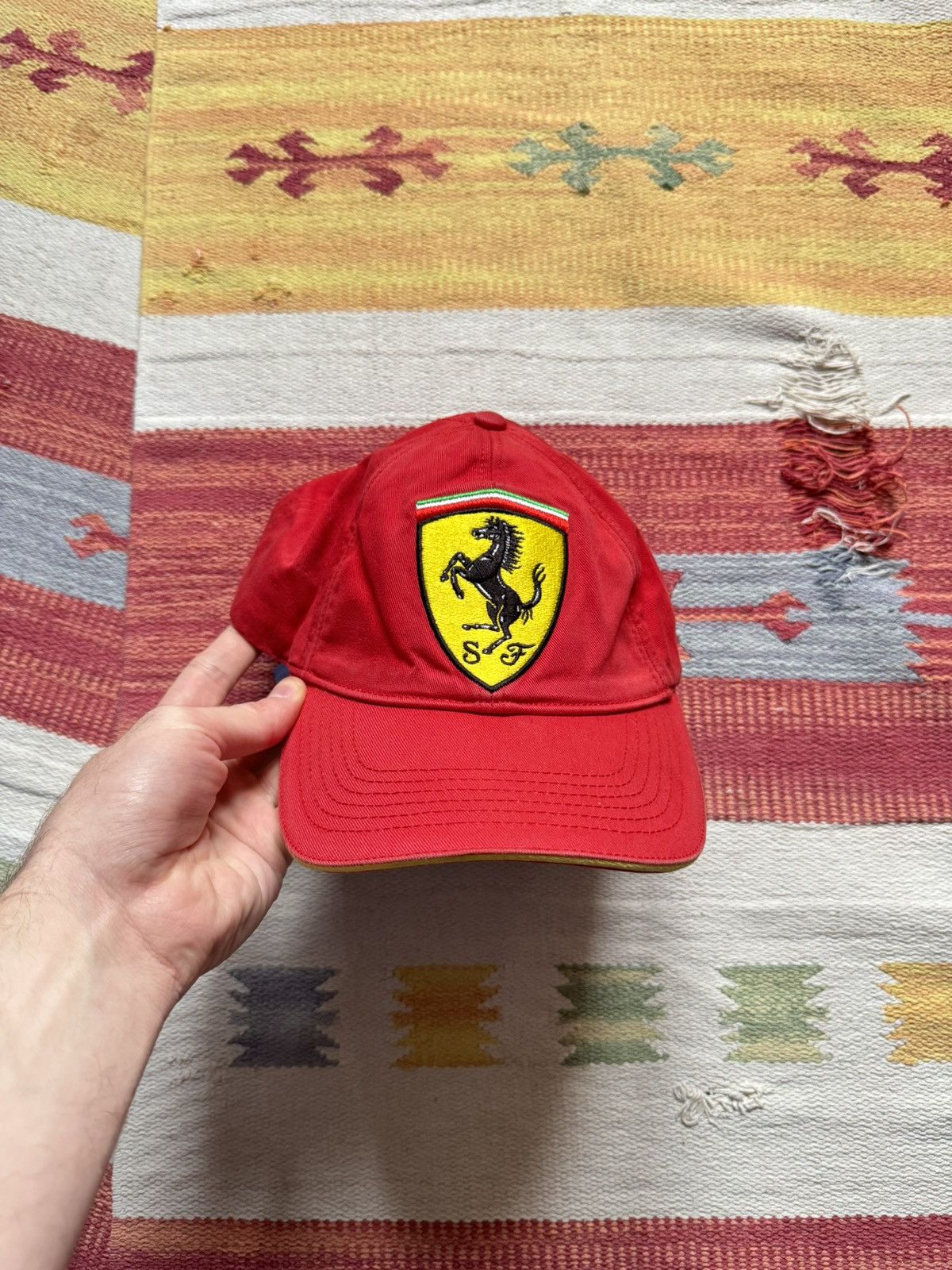 Vintage Vintage 90’s Ferrari y2k Formula 1 Red Racing Hat Size ONE SIZE - 3 Thumbnail
