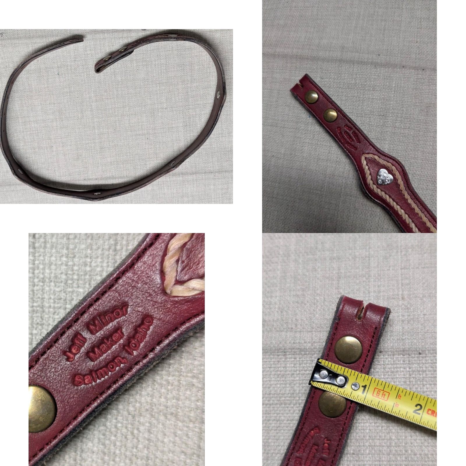 Vintage VINTAGE HANDCRAFTED belt Western belt Women 28 Red Heart Snakeskin Inlay Cowhide Leather 1-1/2" Rodeo Concho Belt Size ONE SIZE - 8 Thumbnail