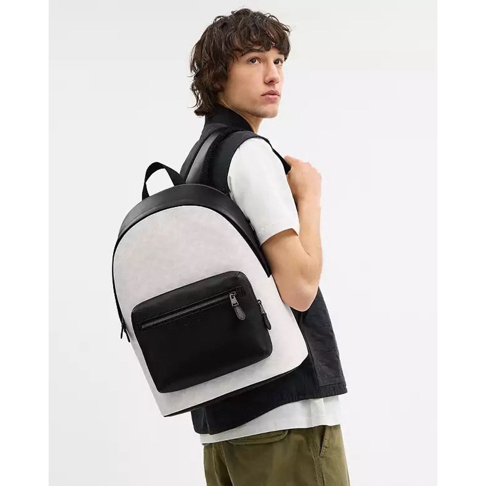 Coach NWT Coach West Backpack Cv925 Gunmetal/Chalk/Black Size ONE SIZE - 8 Thumbnail