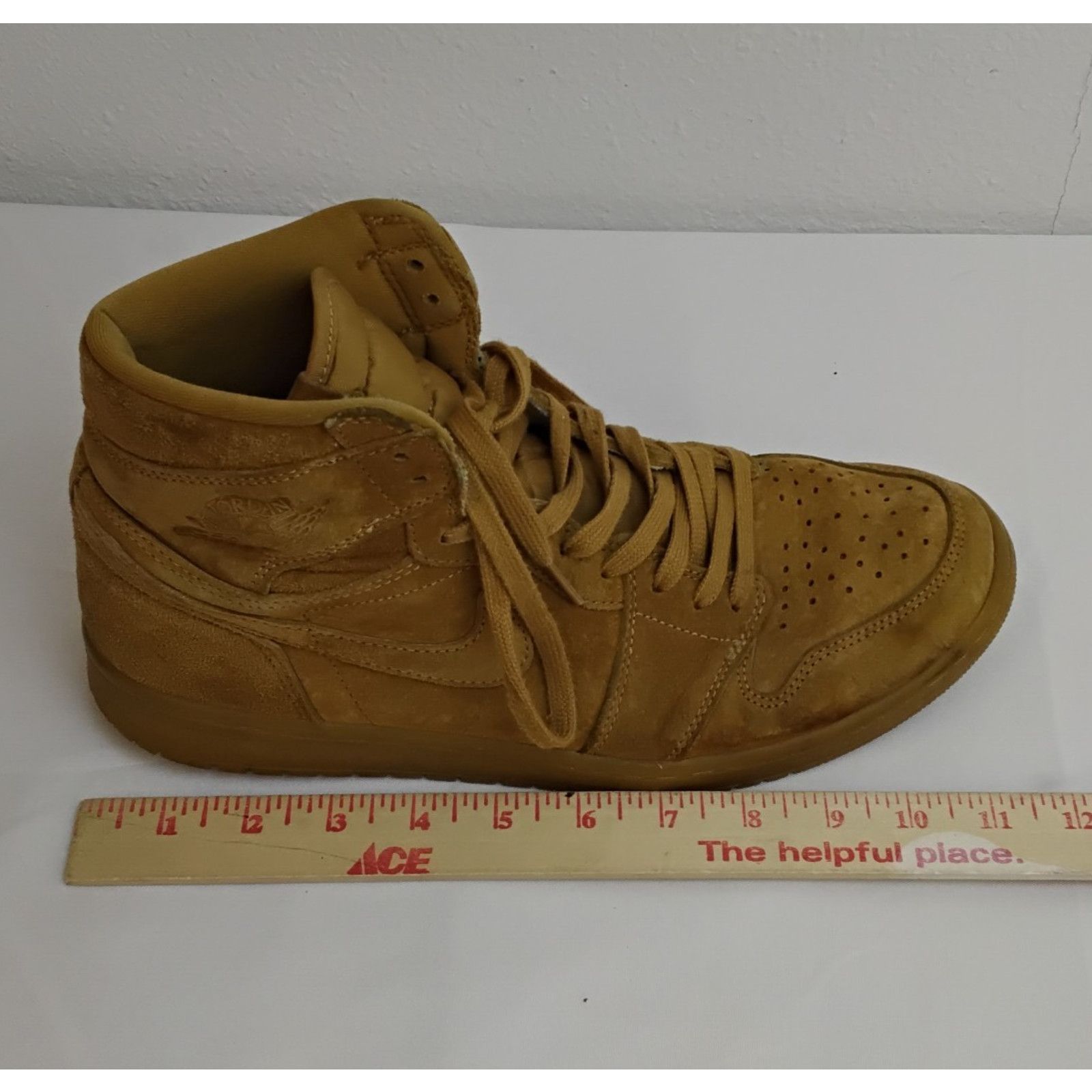 Nike Nike Air Jordan 1 Retro OG High Top Shoe Men 11 Wheat Brown Size US 11 / EU 44 - 14 Thumbnail