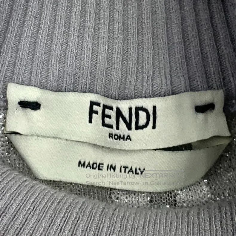 Fendi Fendi Gray Logo Letter Full-Print Round Neck Long Sleeve K Size XS / US 0-2 / IT 36-38 - 6 Thumbnail