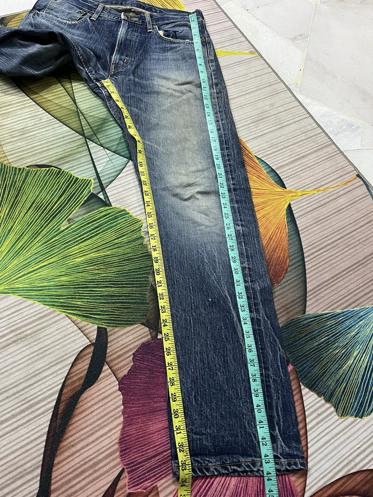 Edwin × Japanese Brand VINTAGE EDWIN 505zx SELVEDGE DISTRESSED DENIM Size US 33 - 16 Thumbnail