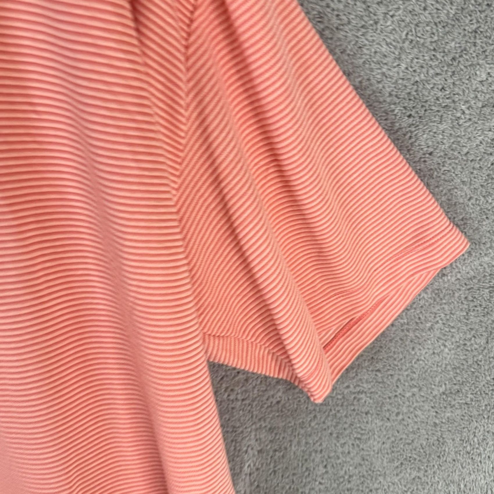 Vintage Jamaica Jaxx Polo Shirt Mens 2XL Pink Stripe Short Sleeve Casual Knit Modal Blend Button Front Placket Size US XXL / EU 58 / 5 - 3 Thumbnail