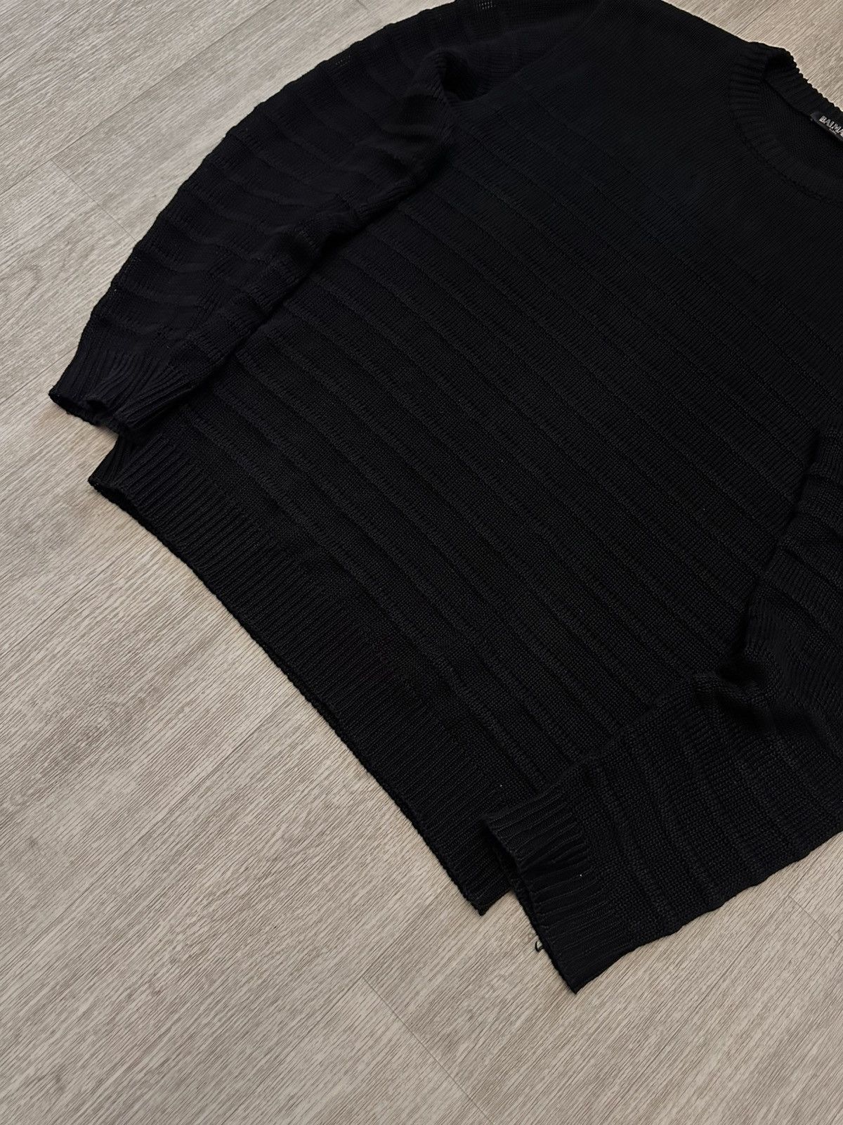Balmain Balmain Black Sweater Mens Size US XL / EU 56 / 4 - 2 Thumbnail