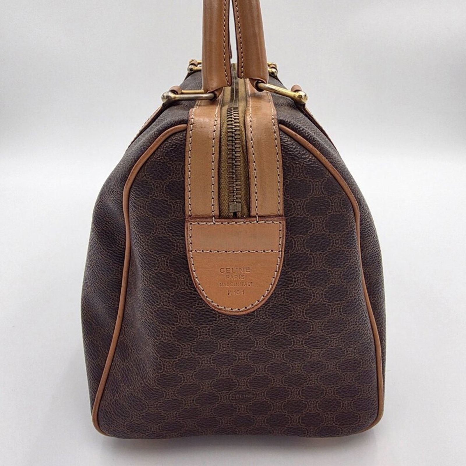 Celine Vintage Celine Macadam Boston Bag in Brown Size ONE SIZE - 3 Thumbnail