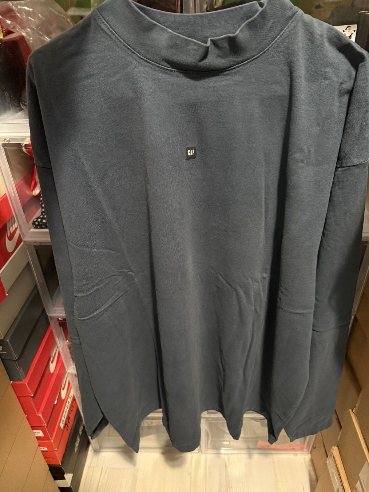 Gap × Yeezy Yeezy Gap Dark Blue Long Sleeve Tee Size US L / EU 52-54 / 3 - 2 Thumbnail