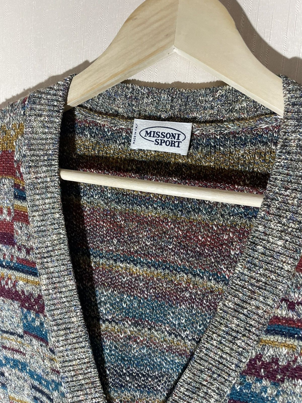 Missoni × Vintage Missoni Sport vintage wool cardigan Size US L / EU 52-54 / 3 - 4 Thumbnail