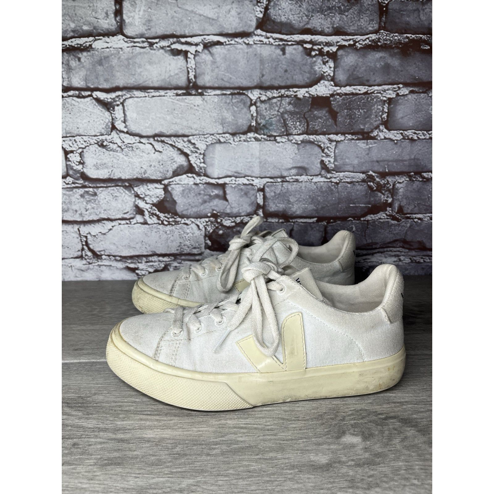 Veja Veja Campo Canvas White Low Top Fashion Sneakers Comfort Cas Size US 6 / IT 36 - 21 Thumbnail