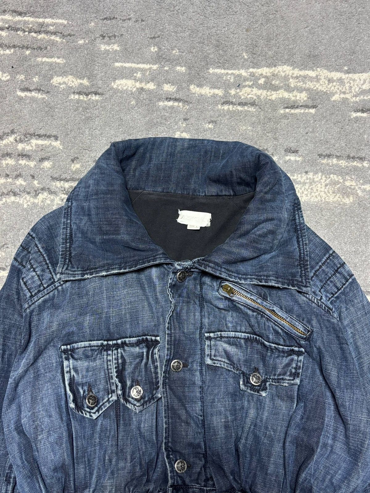 Diesel 🧥 Diesel Cropped Denim Jacket — Y2K Utility Edition Size US L / EU 52-54 / 3 - 2 Thumbnail