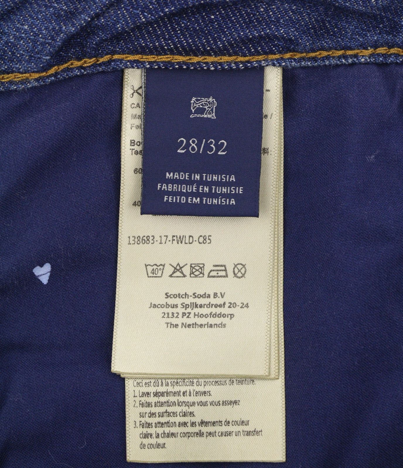 Scotch & Soda BANDIT W28/L32 Blue Linen Blend Slim Tapered 91018 Size 28" / US 6 / IT 42 - 7 Thumbnail
