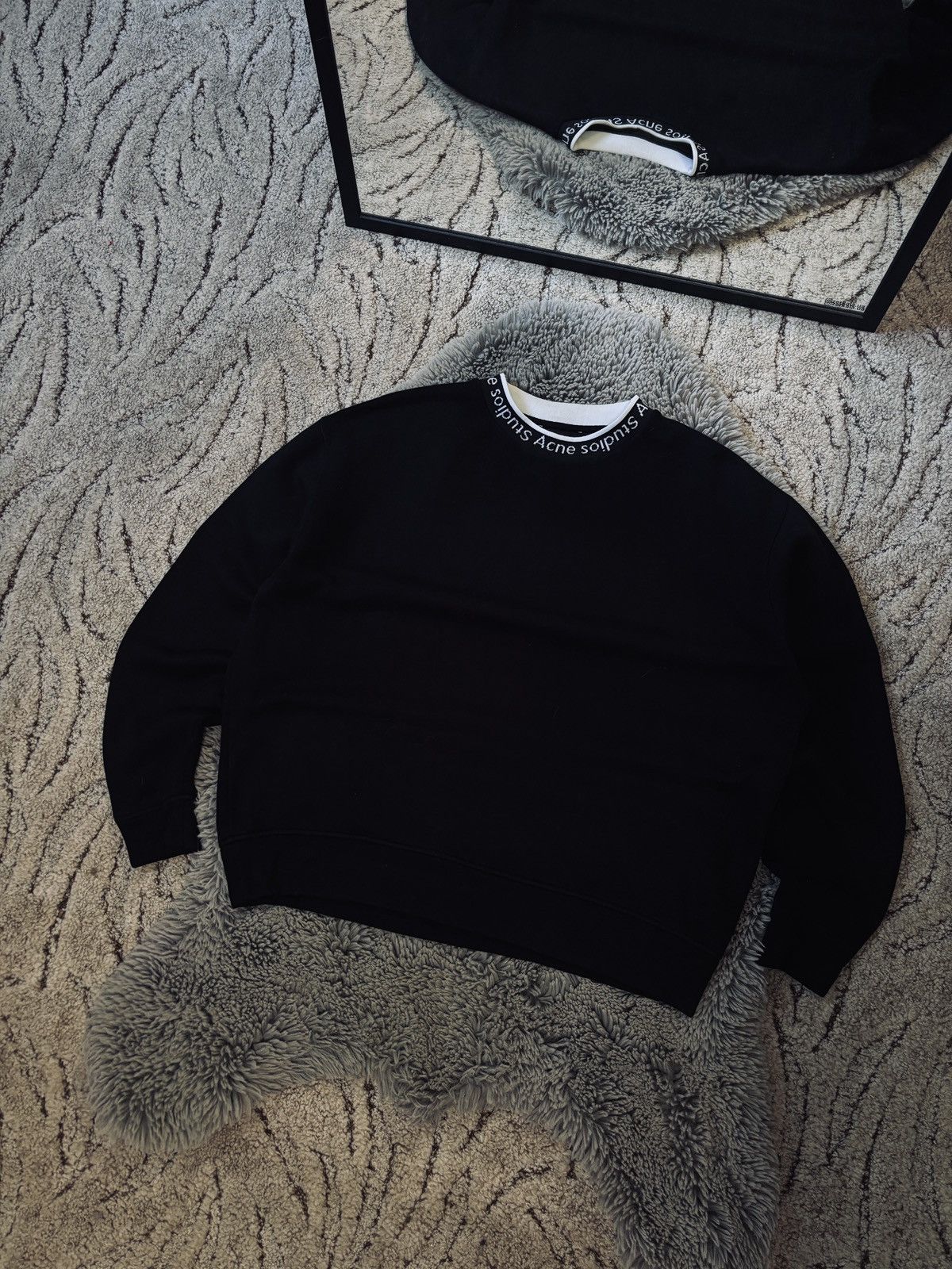 Acne Studios Acne Studios Logo Ribbed Oversized Sweatshirt Size US S / EU 44-46 / 1 - 1 Thumbnail