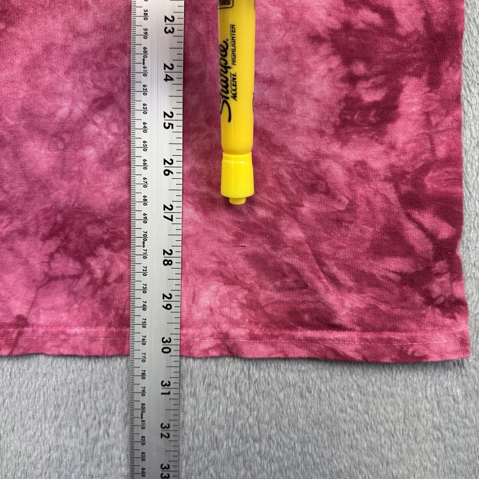 Gildan Gildan Pink/Purple Tie Dye Graphic Tee with Cross & Flowers Size ONE SIZE - 5 Thumbnail
