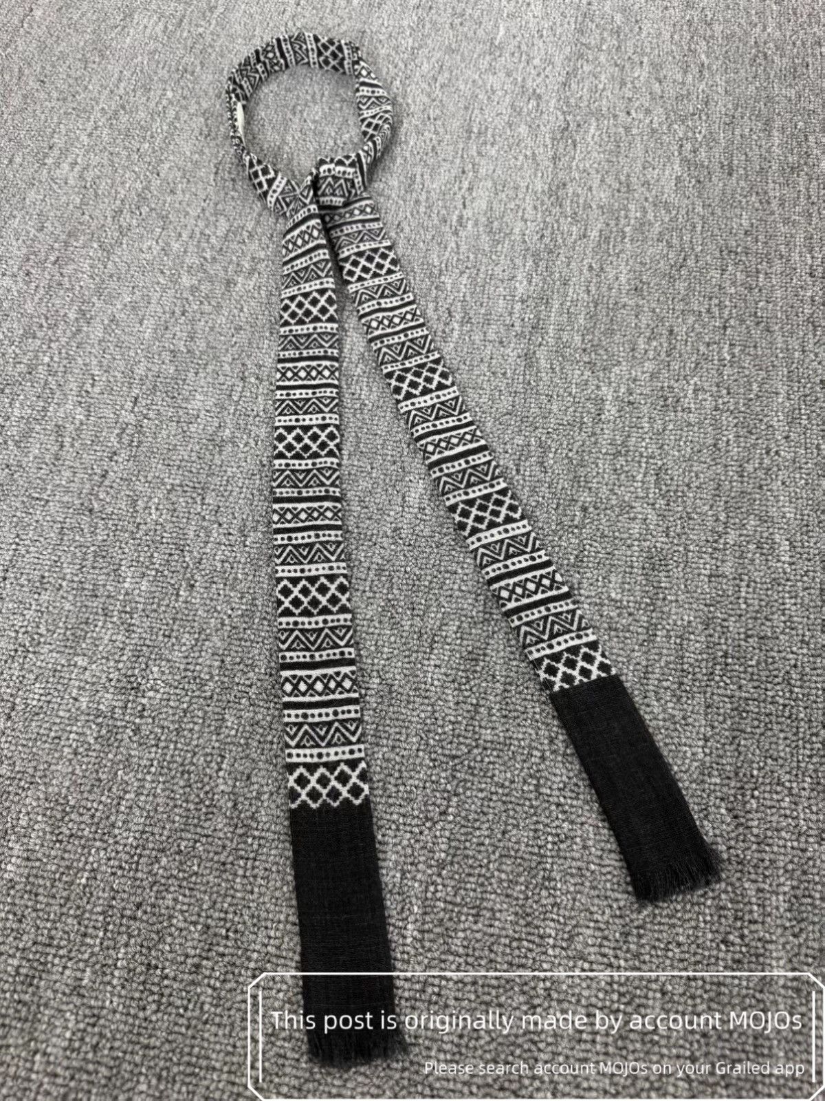 Saint Laurent Paris Saint Laurent Paris Ethnical Pattern Scarf Tie mojos1025 Size ONE SIZE - 5 Thumbnail