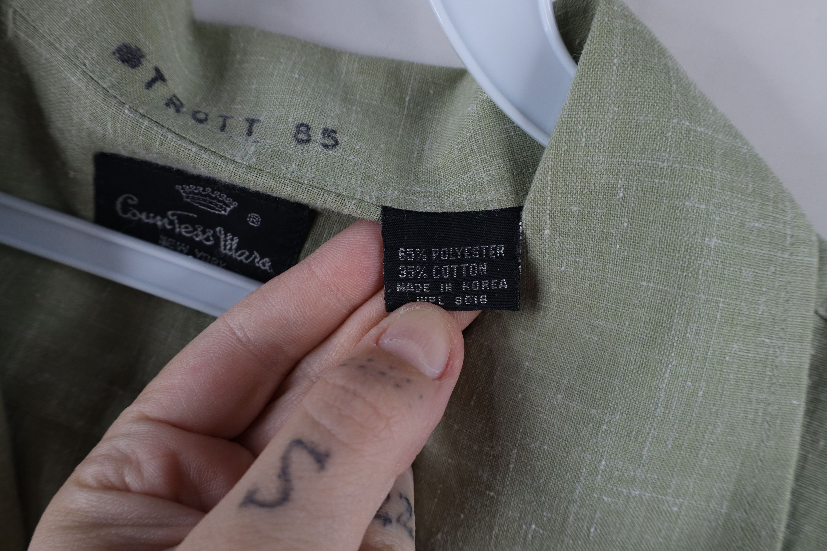 Vintage Vintage 60s 70s Streetwear Camp Collar Button Shirt Green Size US L / EU 52-54 / 3 - 7 Thumbnail