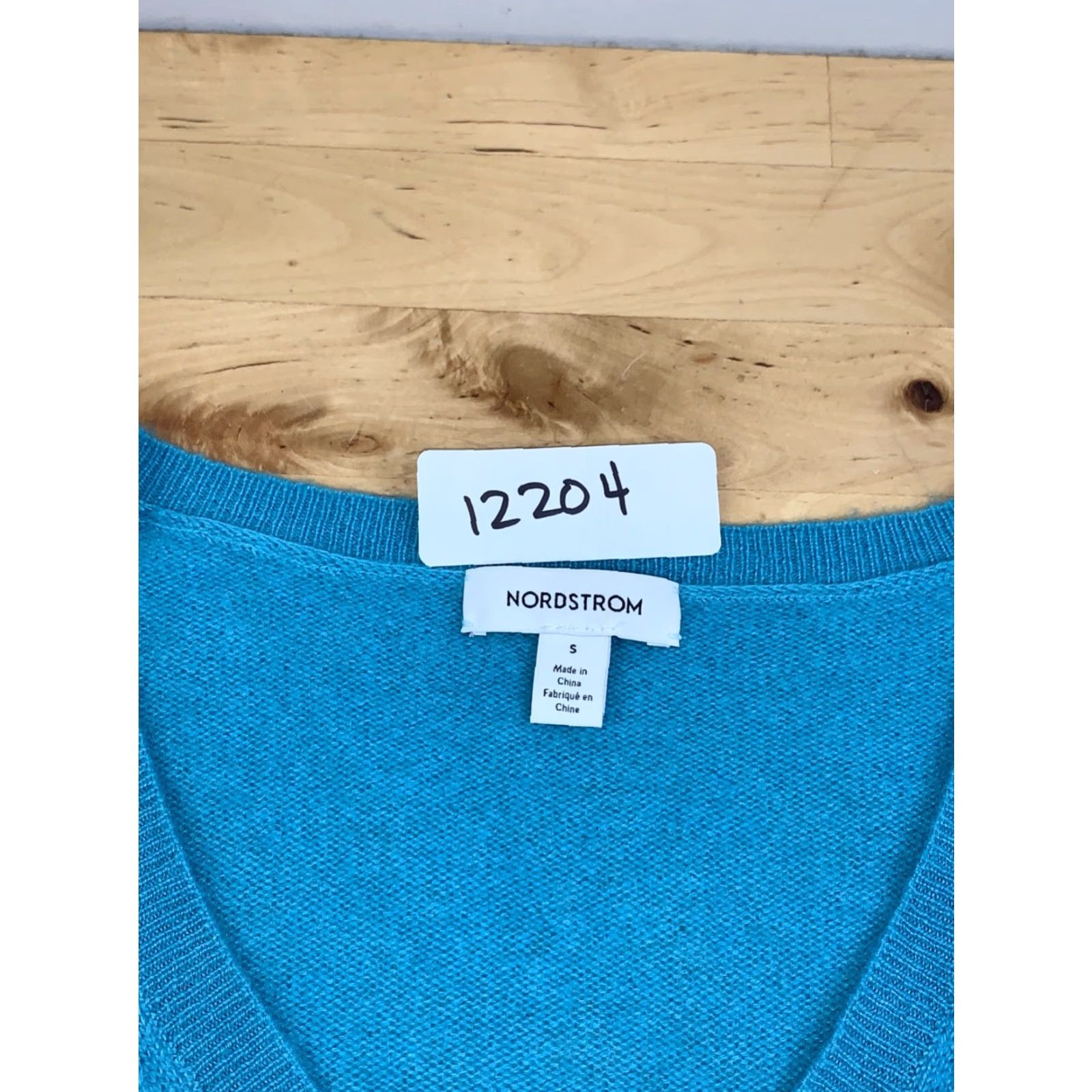 Nordstrom Nordstrom Casmere Sweater Womens Teal S Pullover V Neck 12204 Size S / US 4 / IT 40 - 2 Thumbnail