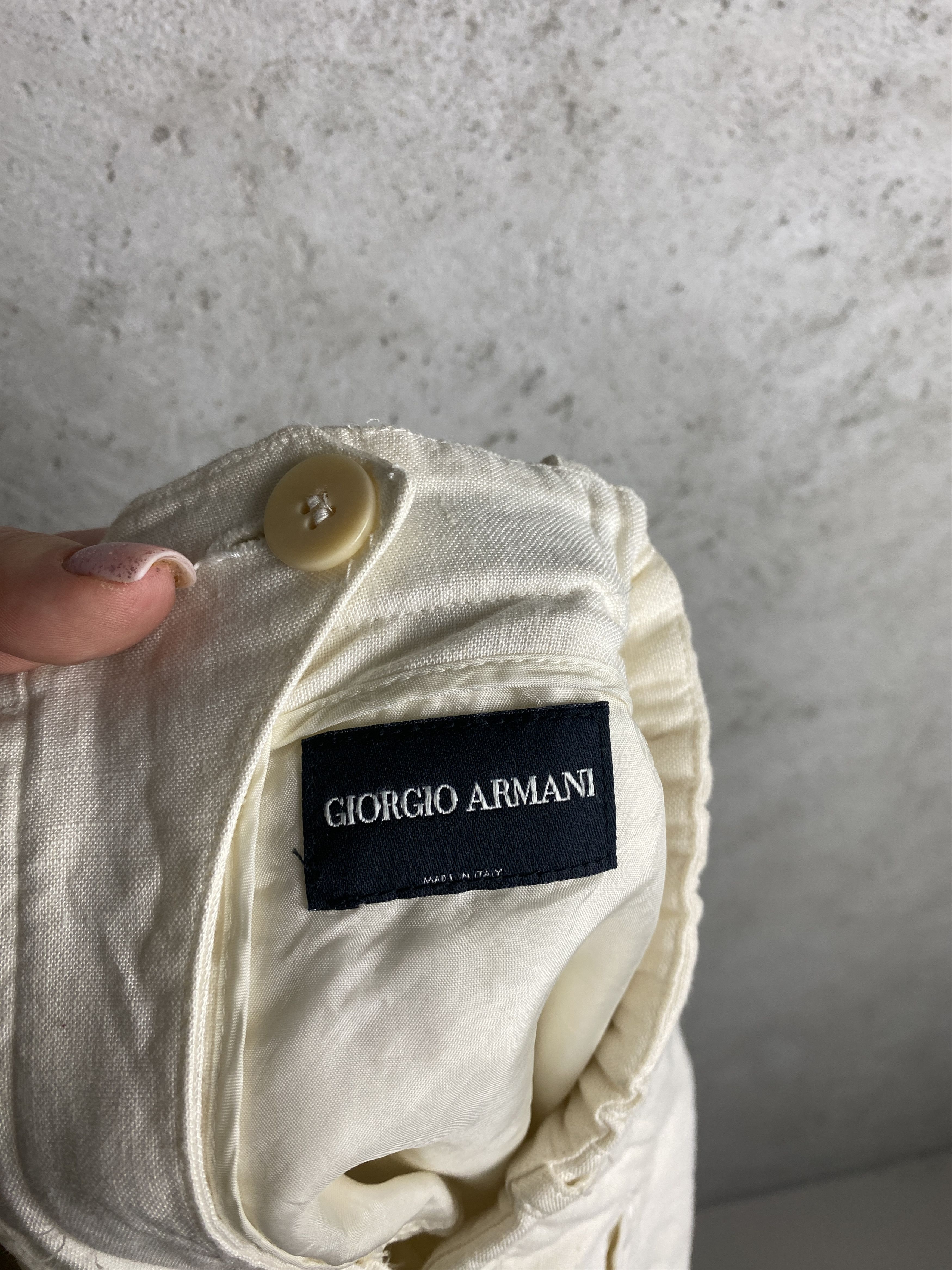 Giorgio Armani Giorgio Armani linen rayon pants vintage casual formal Size US 32 / EU 48 - 4 Thumbnail