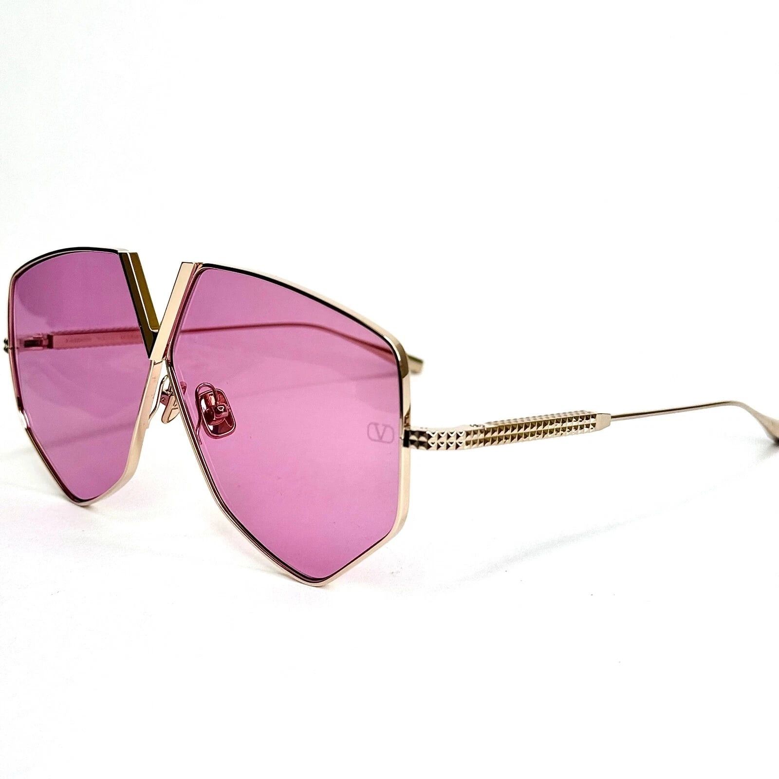 Valentino VALENTINO V HEXAGON VLS115 Gold Titanium VLS 115C Sunglass Size ONE SIZE - 7 Thumbnail