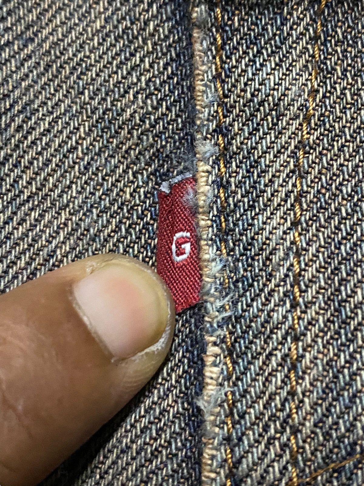 Japanese Brand Vintage Gold Rush Mud Wash Distressed Baggy Jeans Size US 31 - 11 Thumbnail