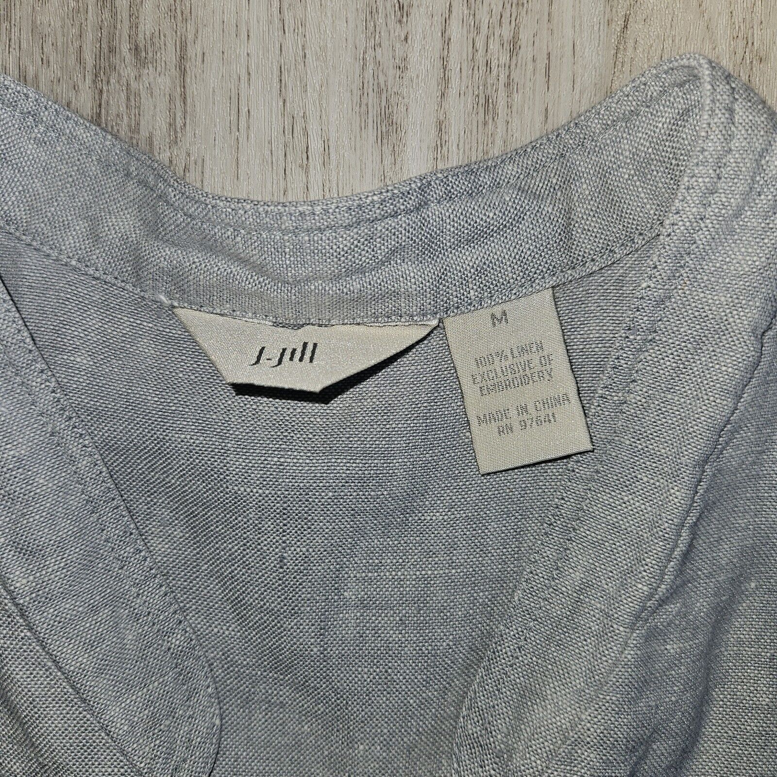 Vintage J JIll Unstructured Linen Jacket Womens M Sage Lagenlook Emb Size M / US 6-8 / IT 42-44 - 12 Thumbnail