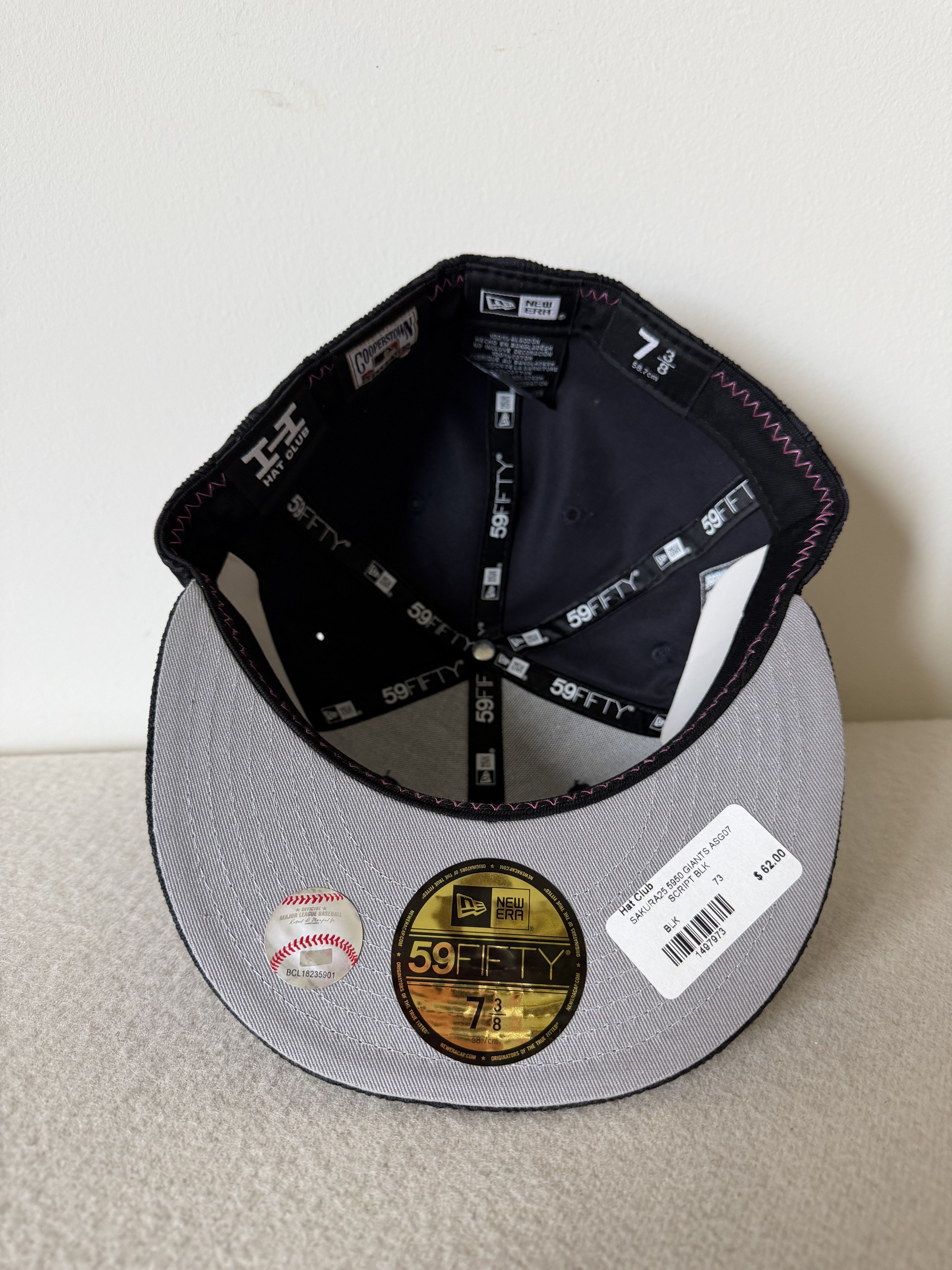 New Era 7 3/8 New Era Hat Club Giants Sakura 59FIFTY Fitted Hat Size ONE SIZE - 6 Thumbnail
