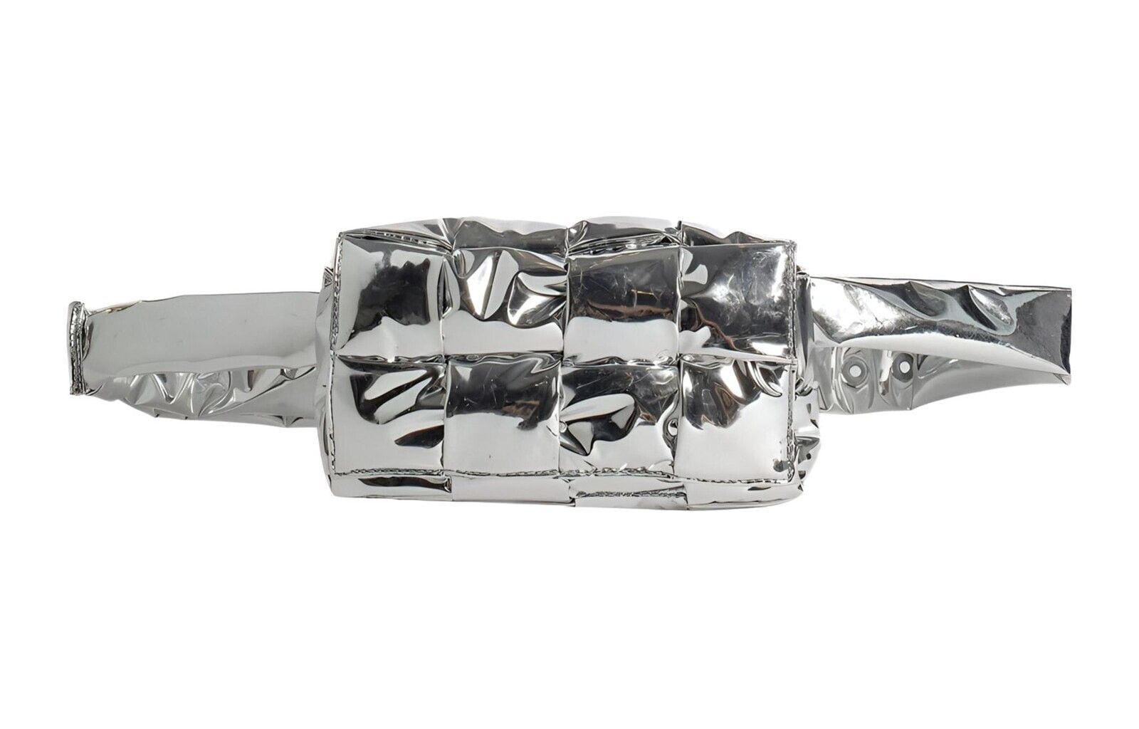 Bottega Veneta o1n1vont0125 Size: OS / Cassette Belt Bag in Silver Size ONE SIZE - 1 Thumbnail