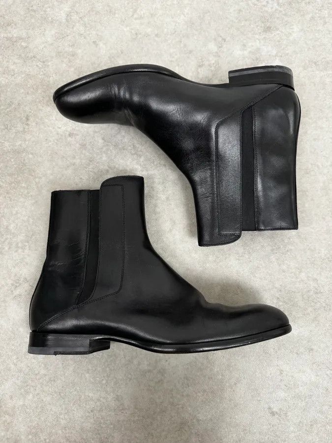 Maison Margiela Maison Margiela Black Premium Minimalist Leather Boots Size US 10 / EU 43 - 2 Thumbnail