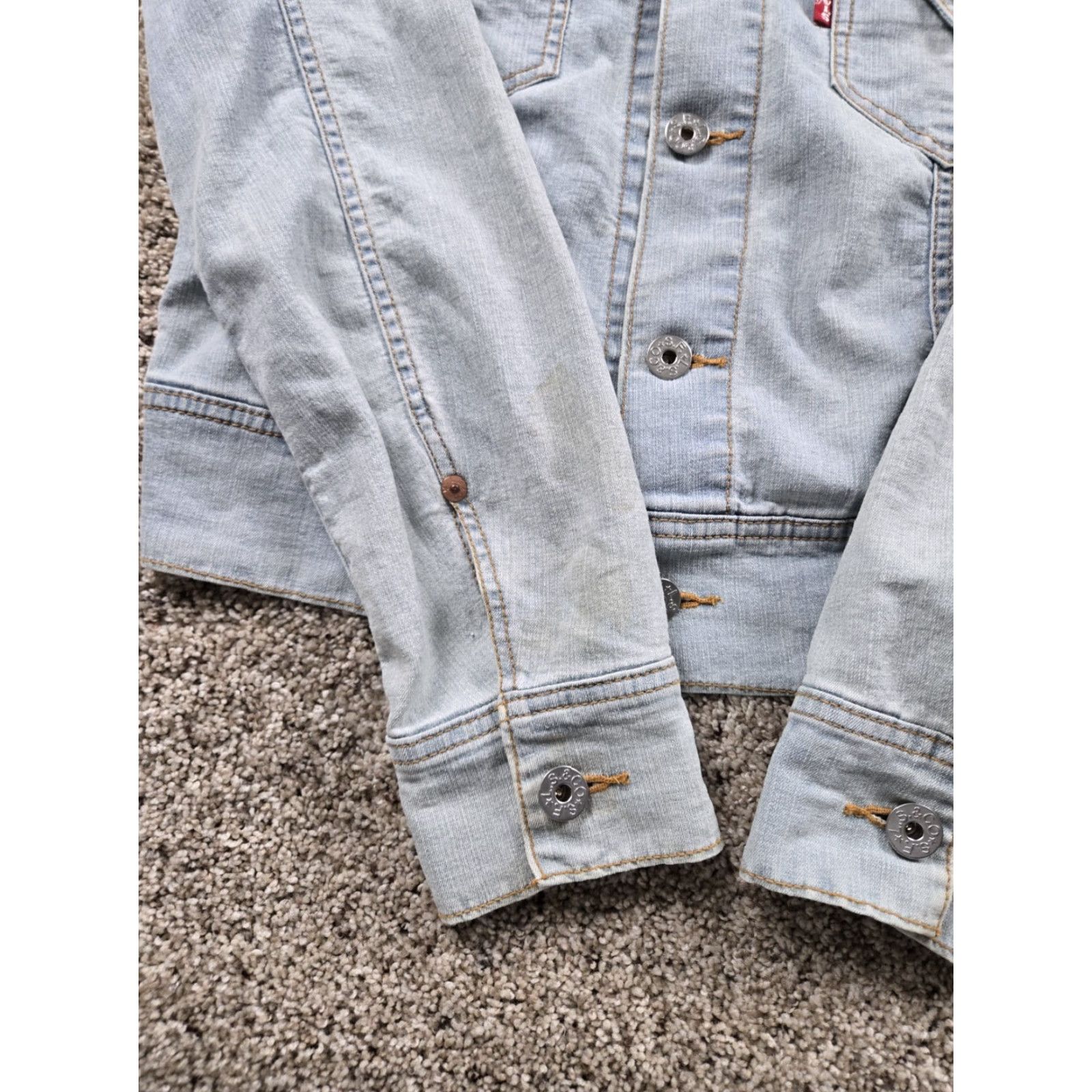 Levi's VINTAGE Levi’s Jacket Denim Blue Light Wash Medium Womens Regular Short Jacket Size M / US 6-8 / IT 42-44 - 3 Thumbnail