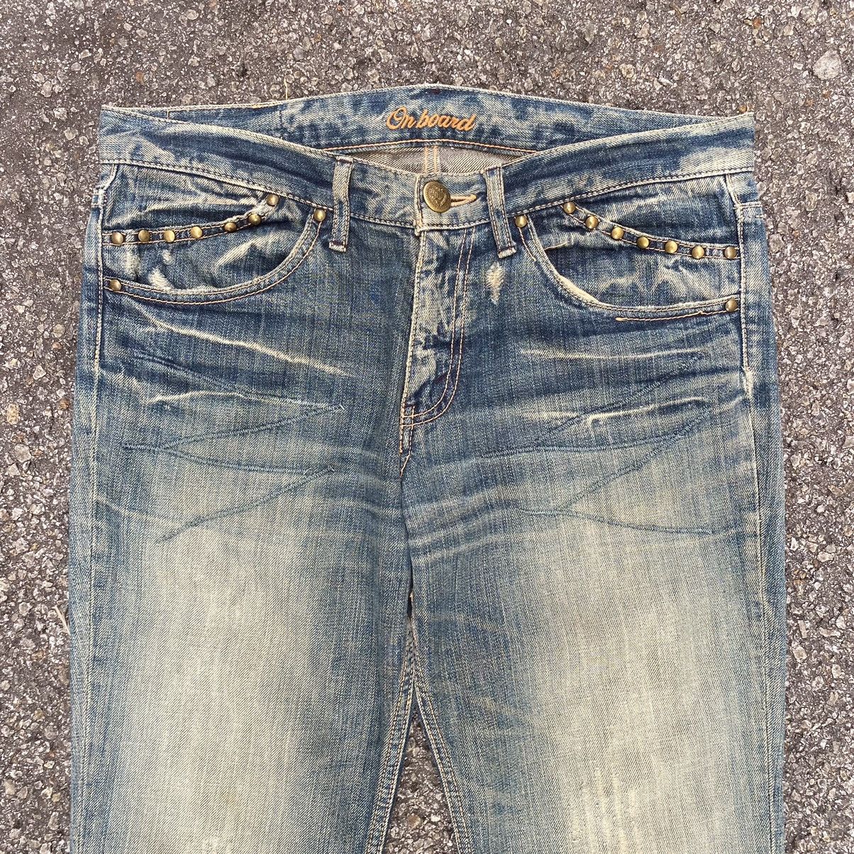 Hysteric Glamour Flare Jeans Japanese On Boards Distressed Denim Low Rise Size US 32 / EU 48 - 4 Thumbnail