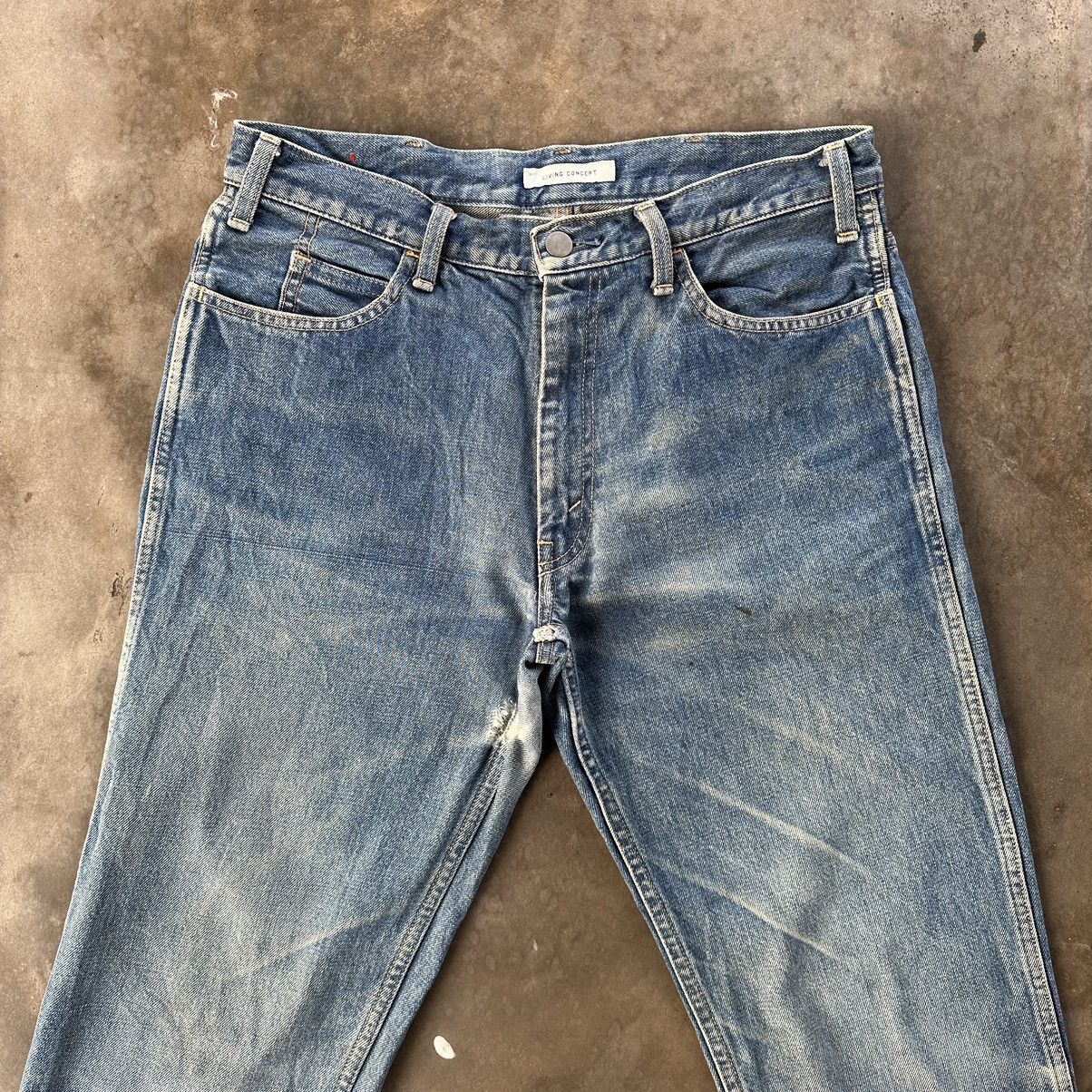 Japanese Brand Vintage Living Concept Japanese Talon Faded Jean Distressed Size US 31 - 3 Thumbnail