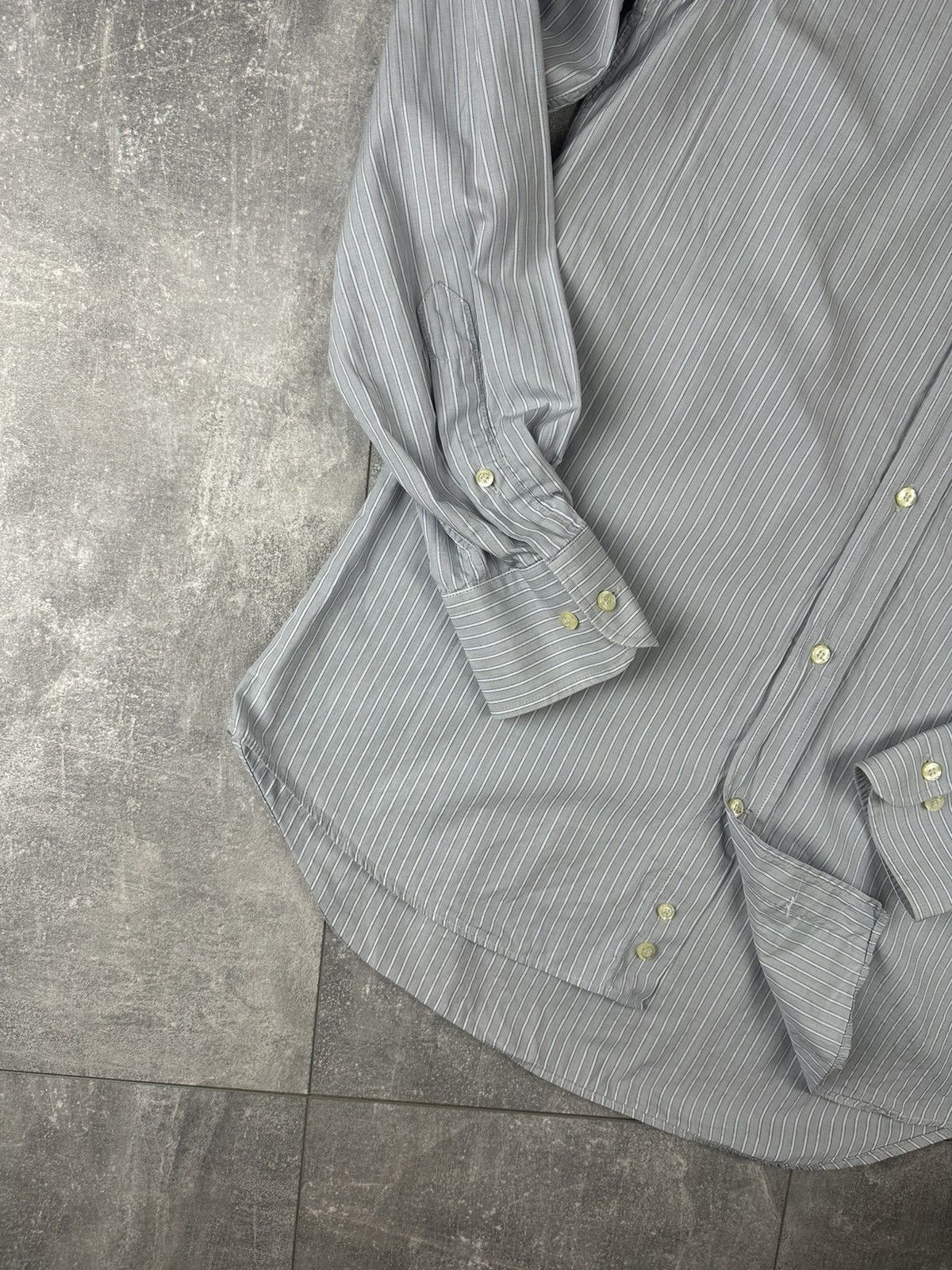 Etro Etro Mens Luxury Vintage Striped Shirt Button Up Size US L / EU 52-54 / 3 - 10 Thumbnail