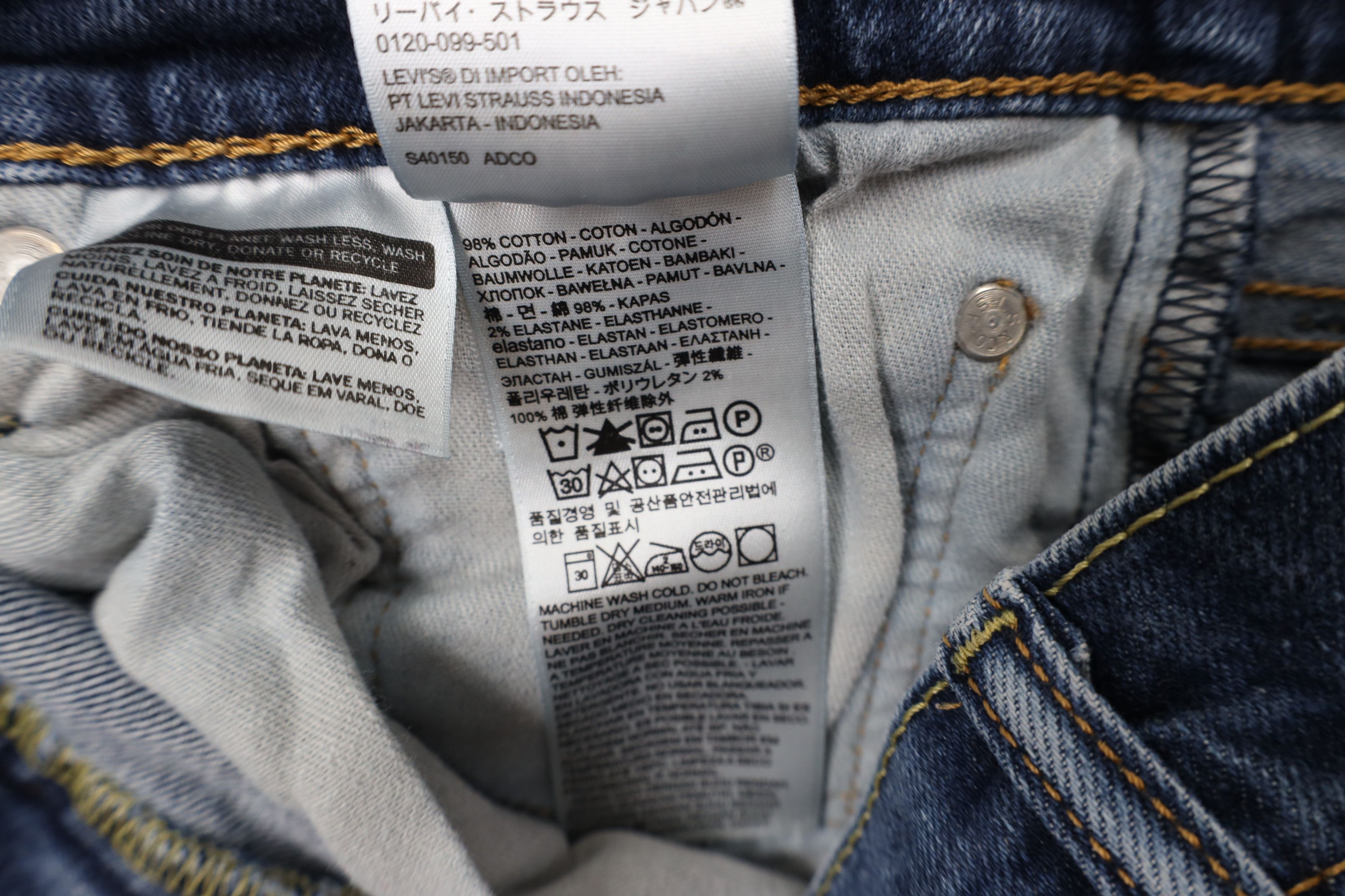 Levi's × Vintage Vintage Y2K Levis 514 Stretch Straight Leg Denim Jeans Blue Size US 36 / EU 52 - 8 Thumbnail