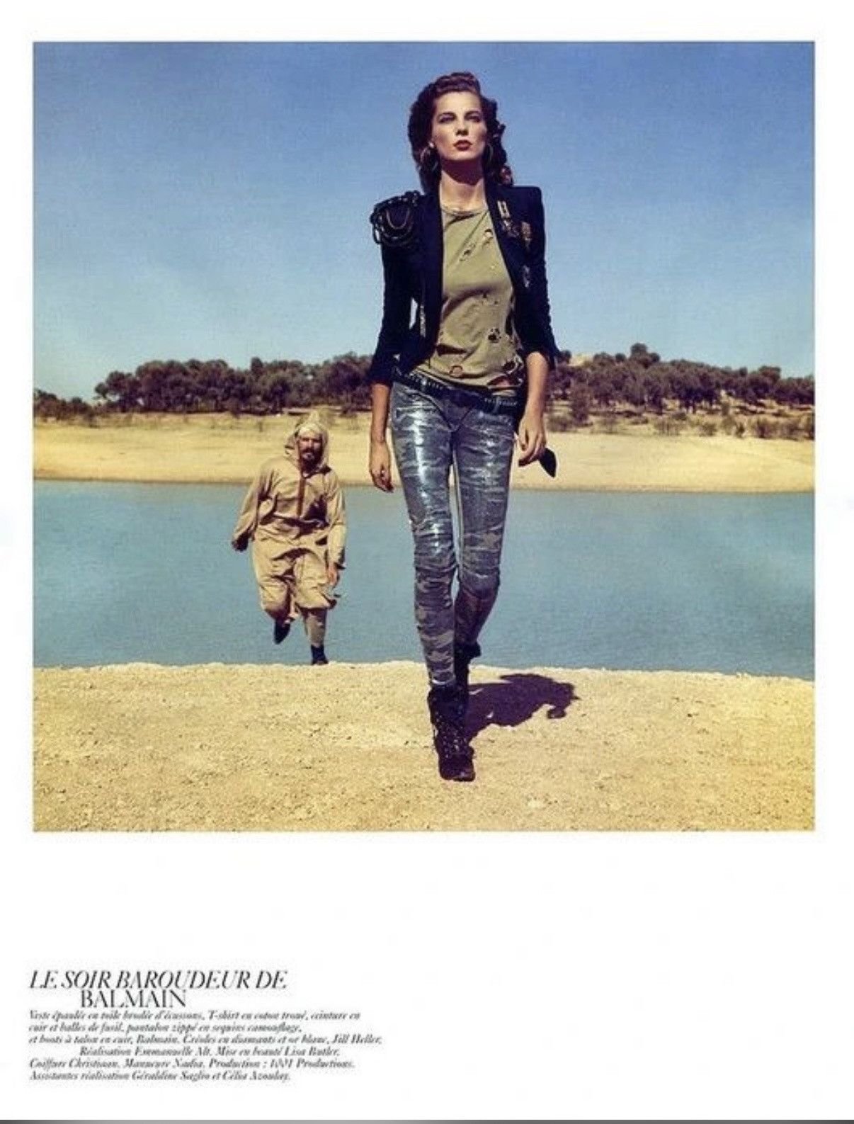 Balmain Balmain SS10 Bullet / Destroyed Military Shirt Decarnin Size US XS / EU 42 / 0 - 10 Thumbnail