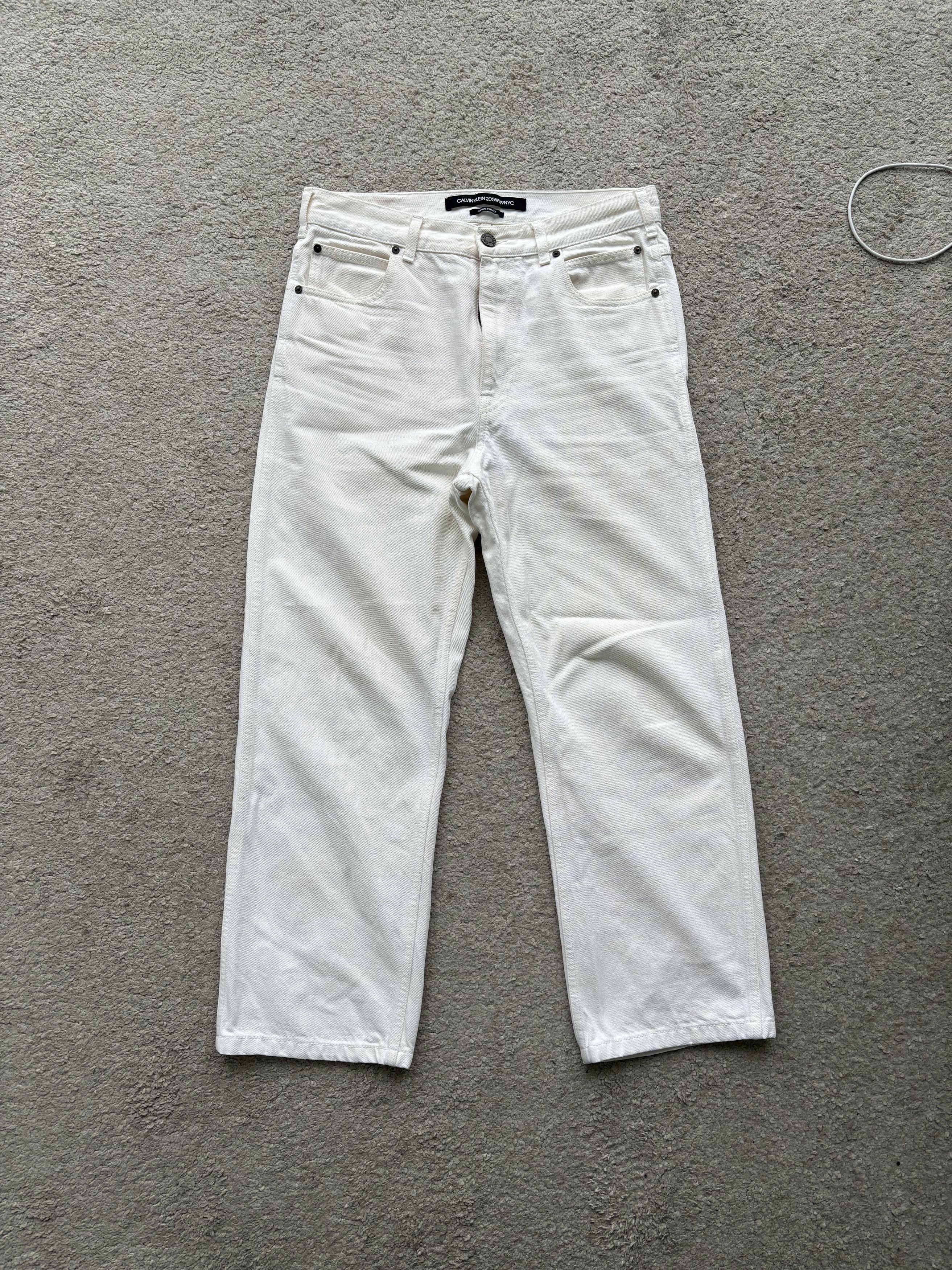 Calvin Klein × Calvin Klein 205W39NYC × Raf Simons calvin klein 205w39nyc cream white denim jeans Size US 31 - 1 Thumbnail