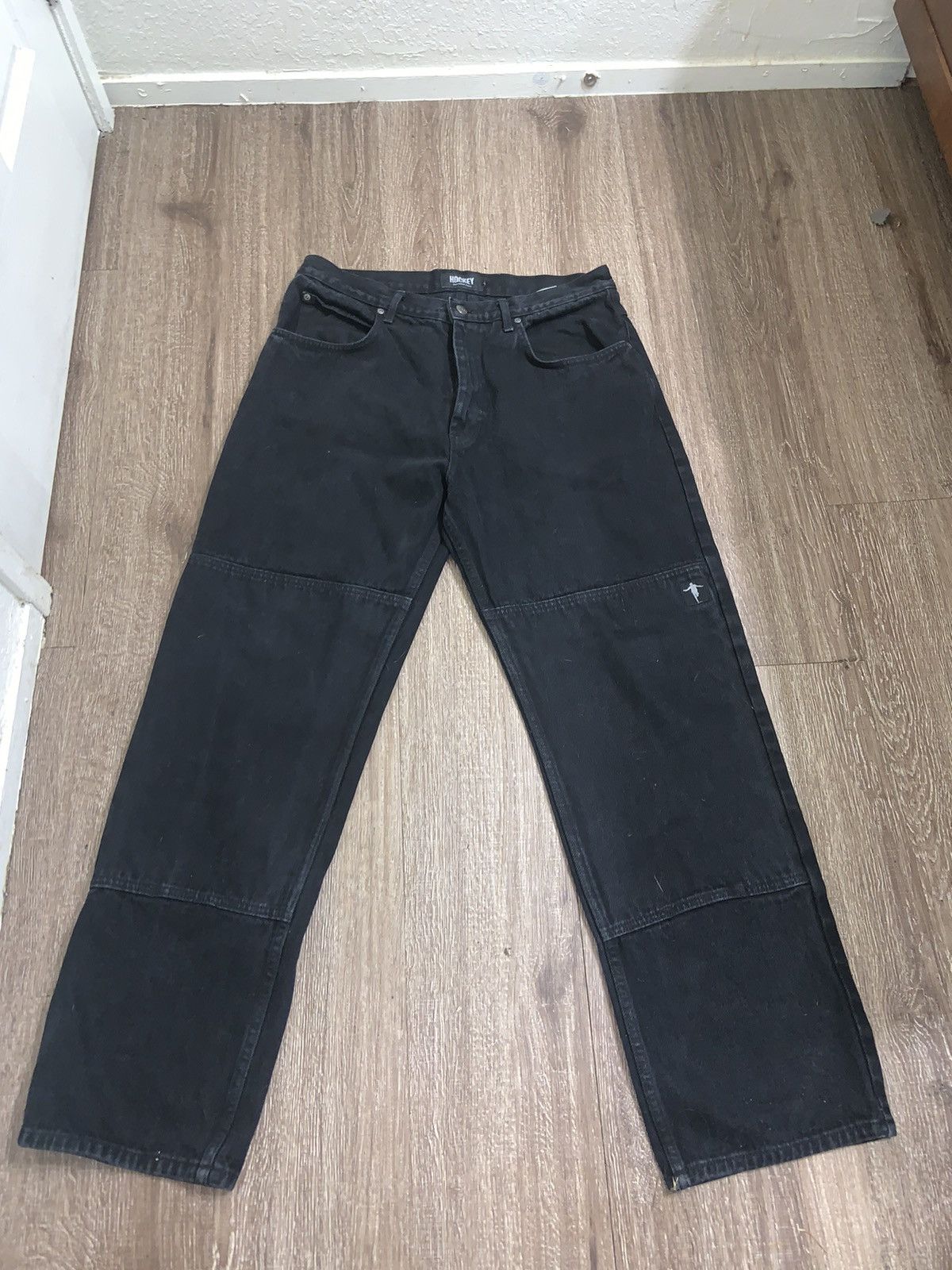 image of Hockey Skateboards Hockey Double Knee Denim in Black, Men's (Size 34)